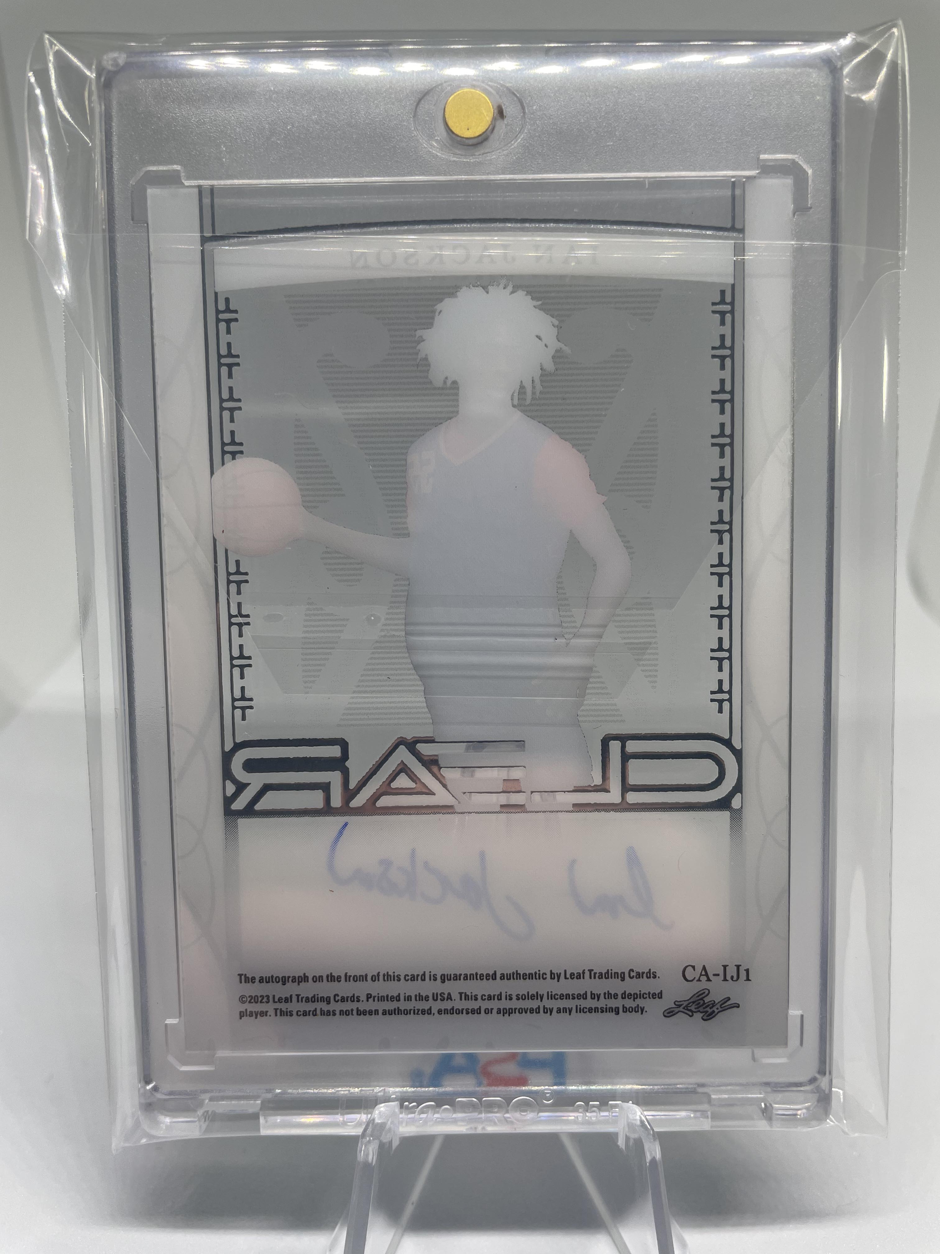 2022-23 Leaf Trinity Clear Ian Jackson Silver Rookie Auto /49