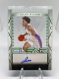 2022-23 Leaf Trinity Clear Jalen Wilson Green Holo Rookie Auto /20