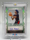2022-23 Leaf Trinity Clear Johnuel Fland Holo Green Rookie Auto /20