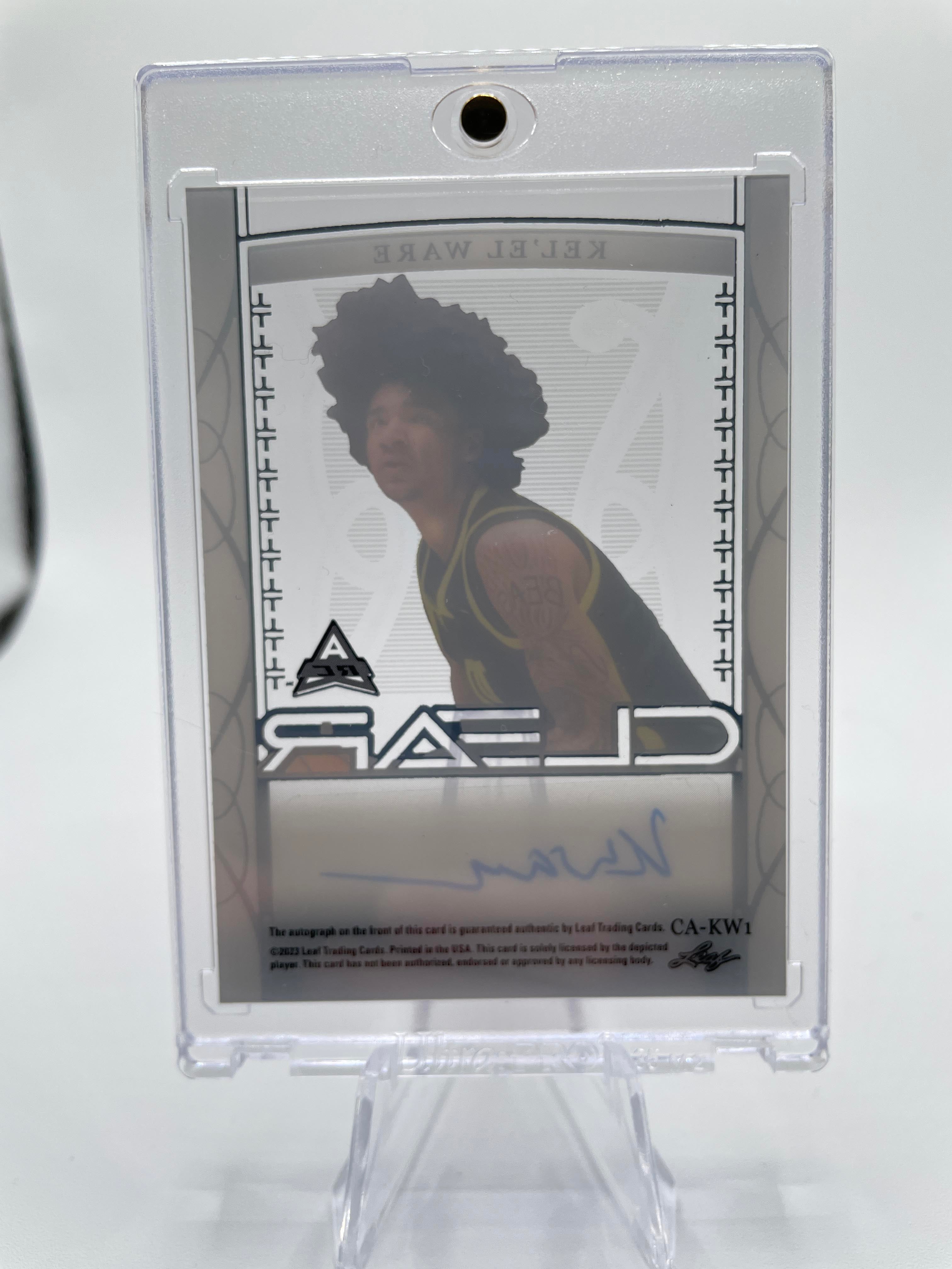 2022-23 Leaf Trinity Clear Kel'El Ware Silver Rookie Auto /49