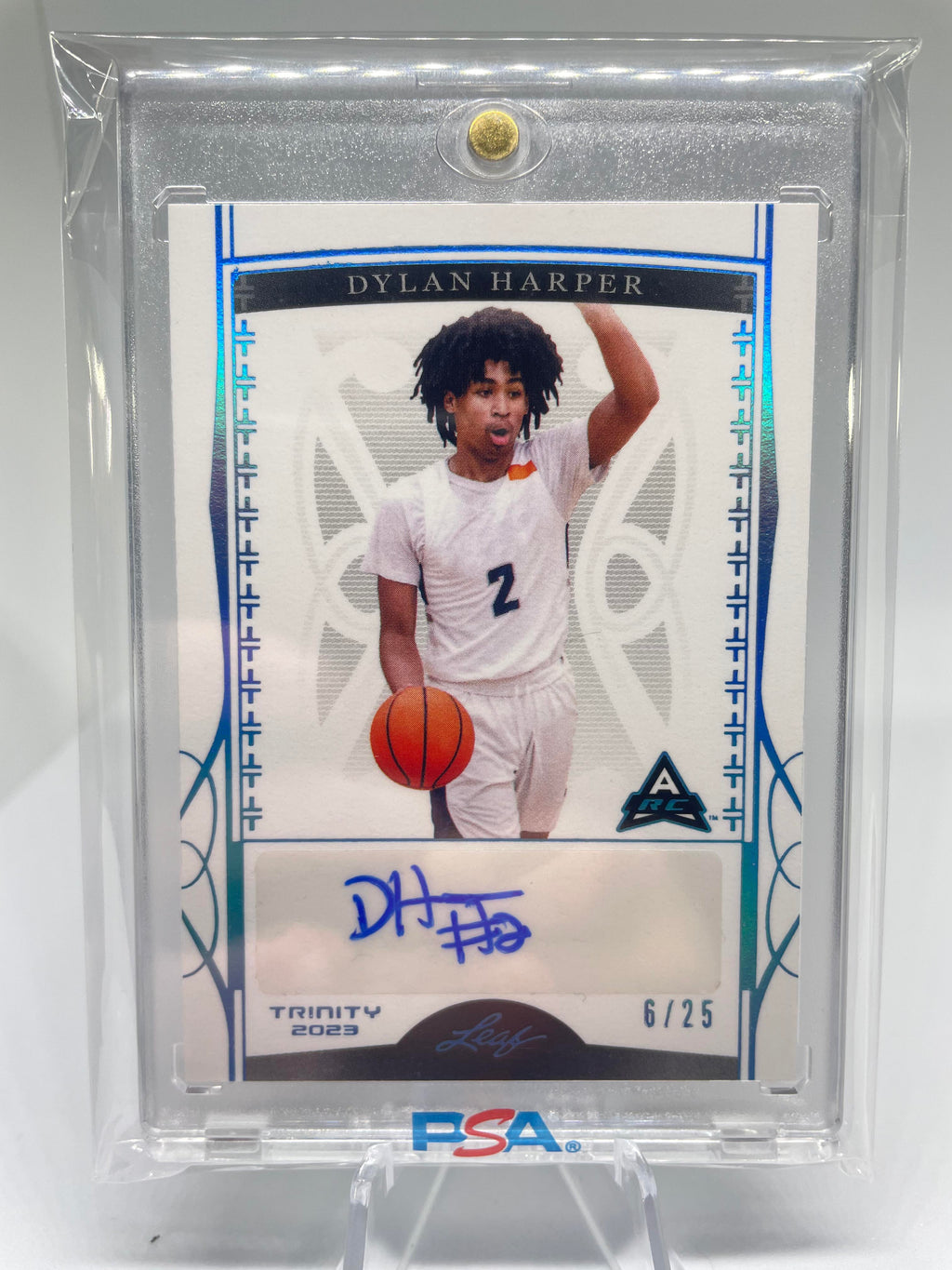2022-23 Leaf Trinity Dylan Harper Holo Platinum Rookie Auto /25
