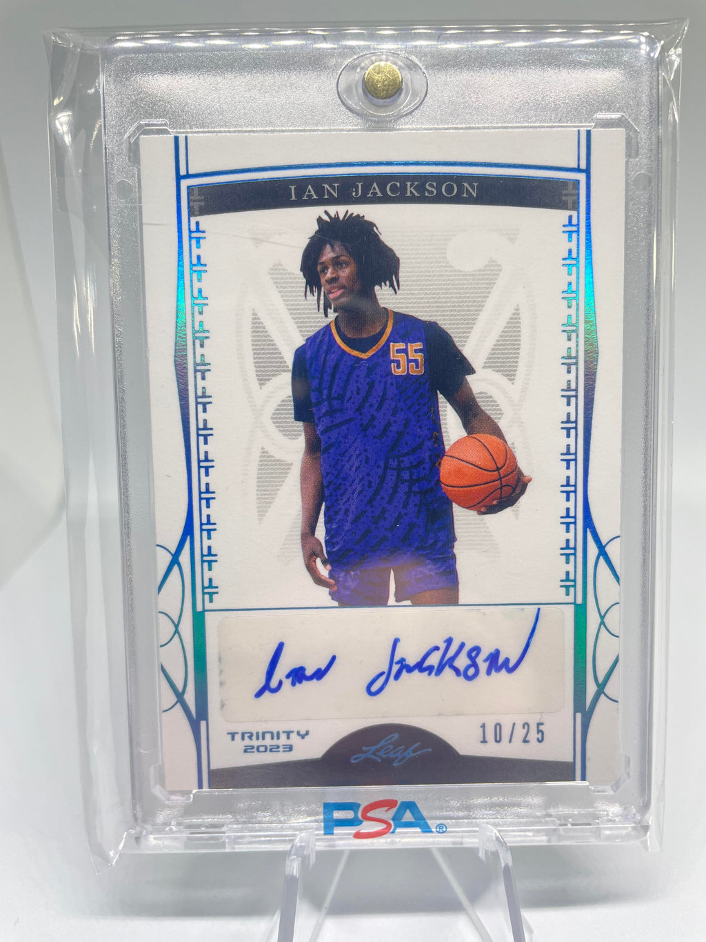 2022-23 Leaf Trinity Ian Jackson Holo Platinum Rookie Auto /25