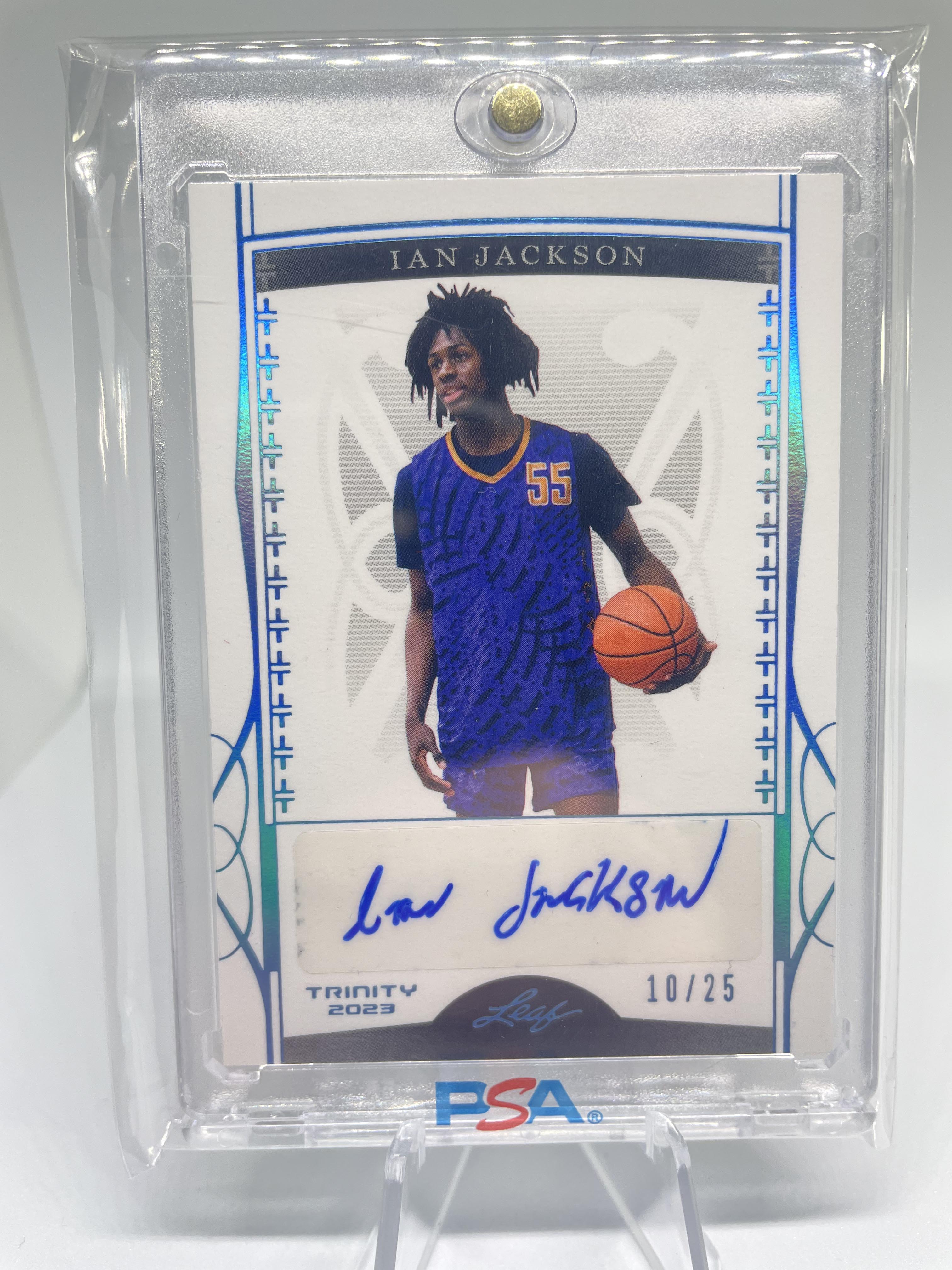 2022-23 Leaf Trinity Ian Jackson Holo Platinum Rookie Auto /25