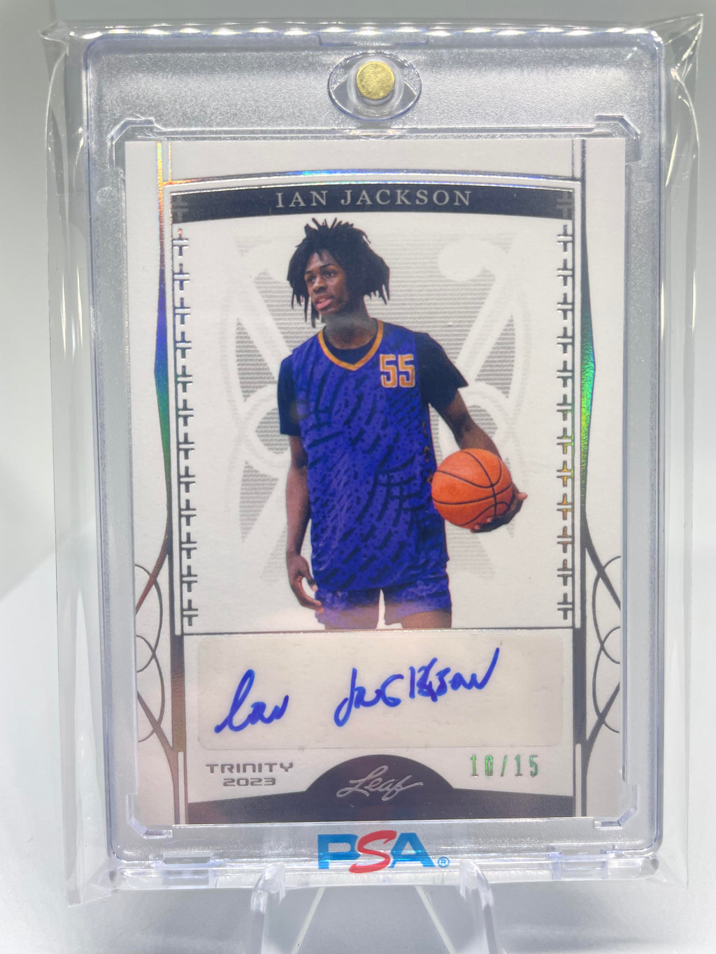 2022-23 Leaf Trinity Ian Jackson Holo Silver Auto /15