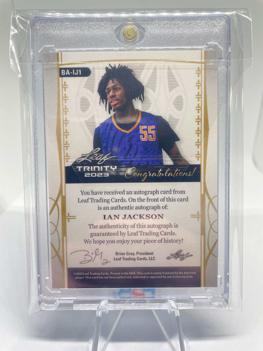 2022-23 Leaf Trinity Ian Jackson Holo Silver Auto /15