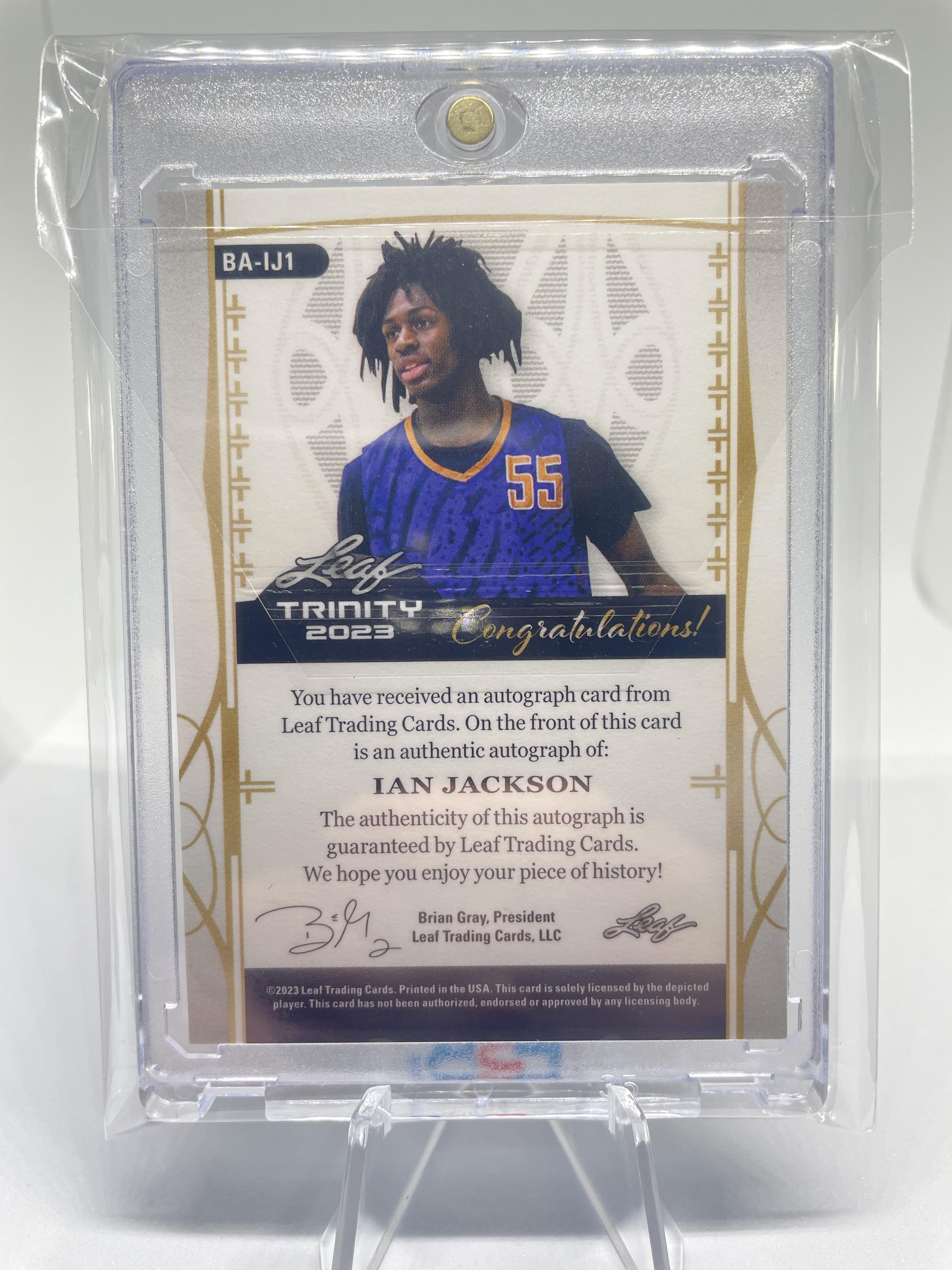 2022-23 Leaf Trinity Ian Jackson Holo Silver Auto /15