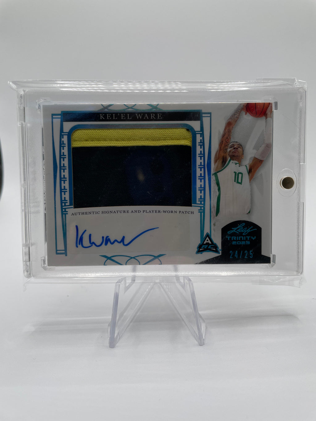 2022-23 Leaf Trinity Kel'El Ware Platinum Rookie Patch Auto /25