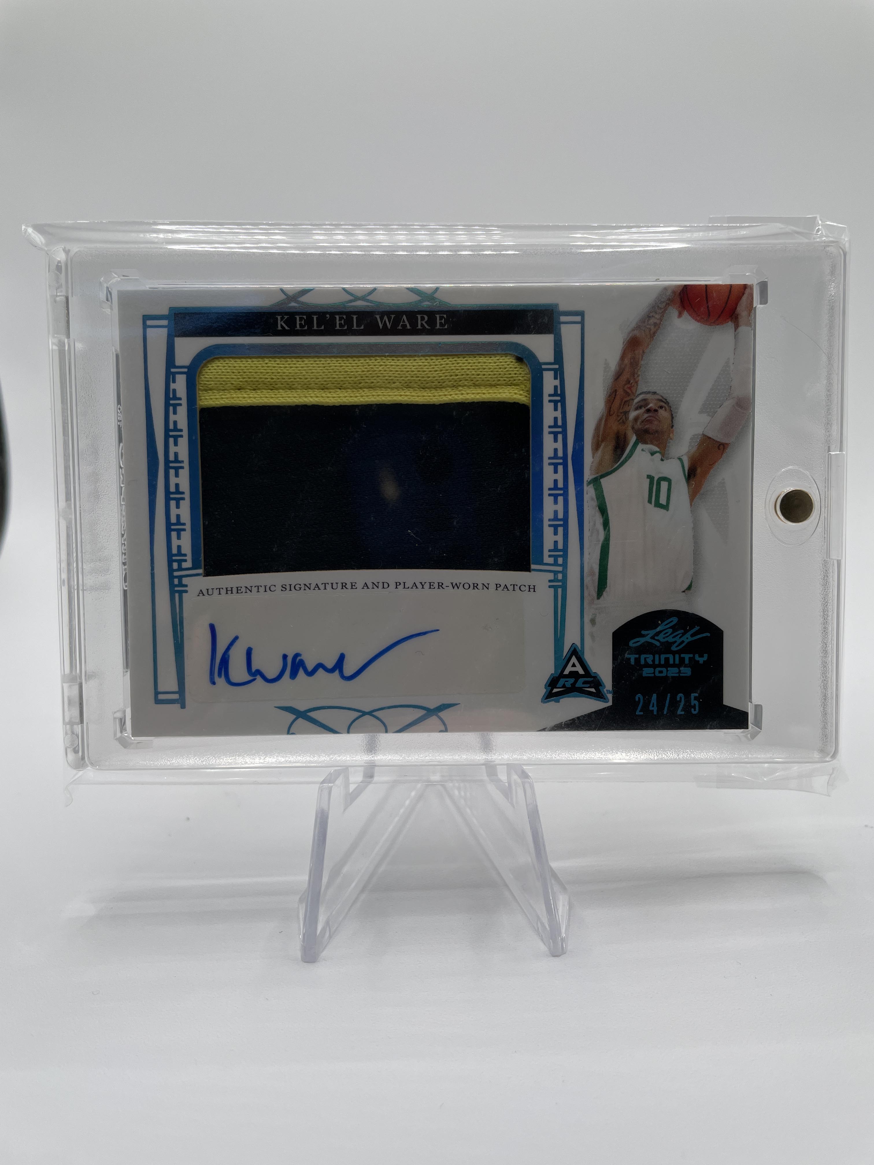 2022-23 Leaf Trinity Kel'El Ware Platinum Rookie Patch Auto /25