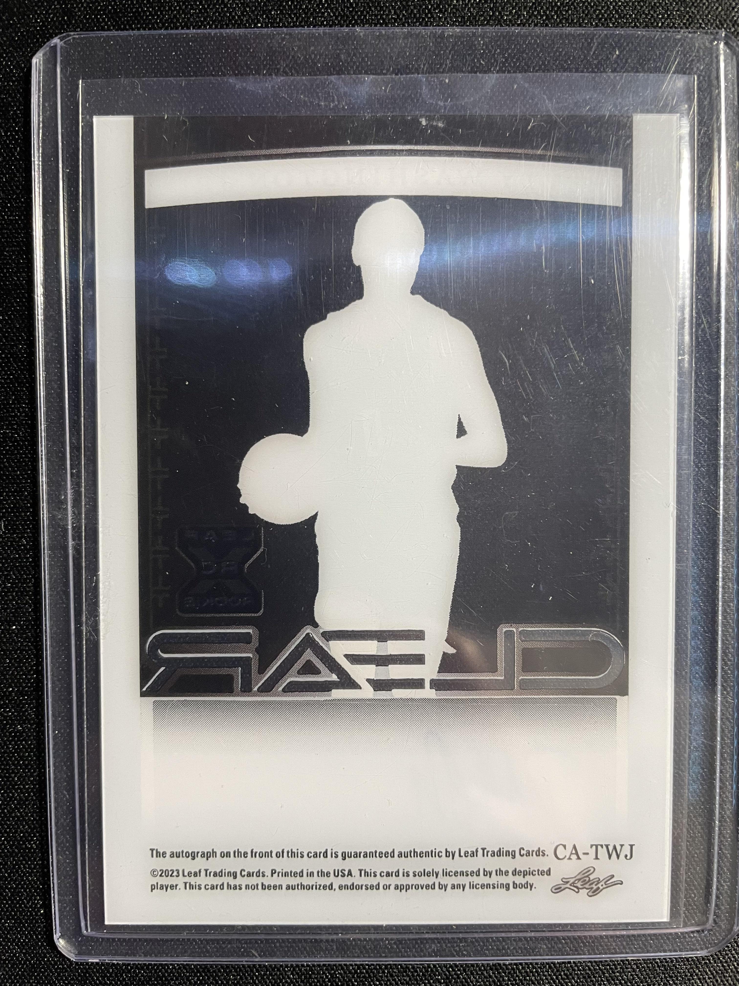 2022-23 Leaf Trinity TyTy Washington 1/1 Red Rookie Auto + Select Blue Prizm /99