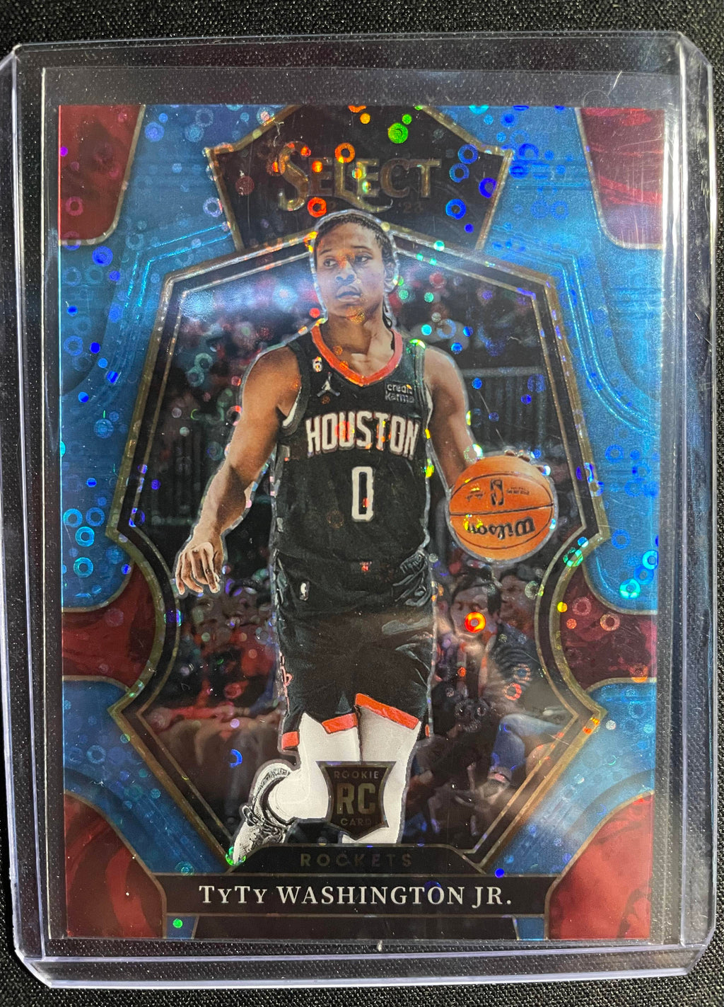 2022-23 Leaf Trinity TyTy Washington 1/1 Red Rookie Auto + Select Blue Prizm /99