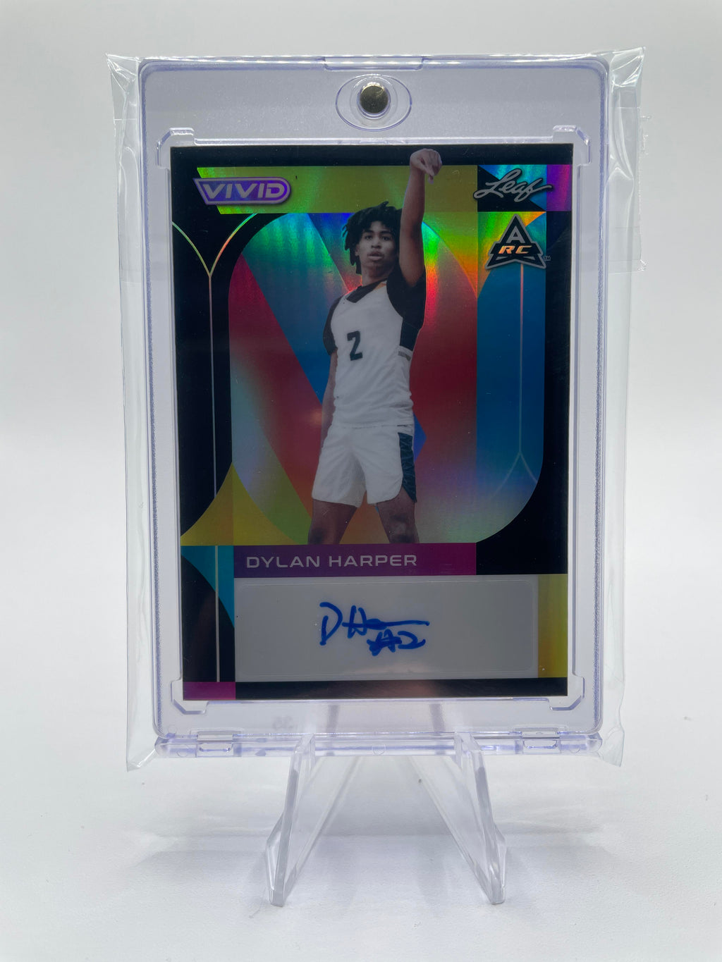 2022-23 Leaf Vivid Dylan Harper Black Prizm Rookie Auto /20