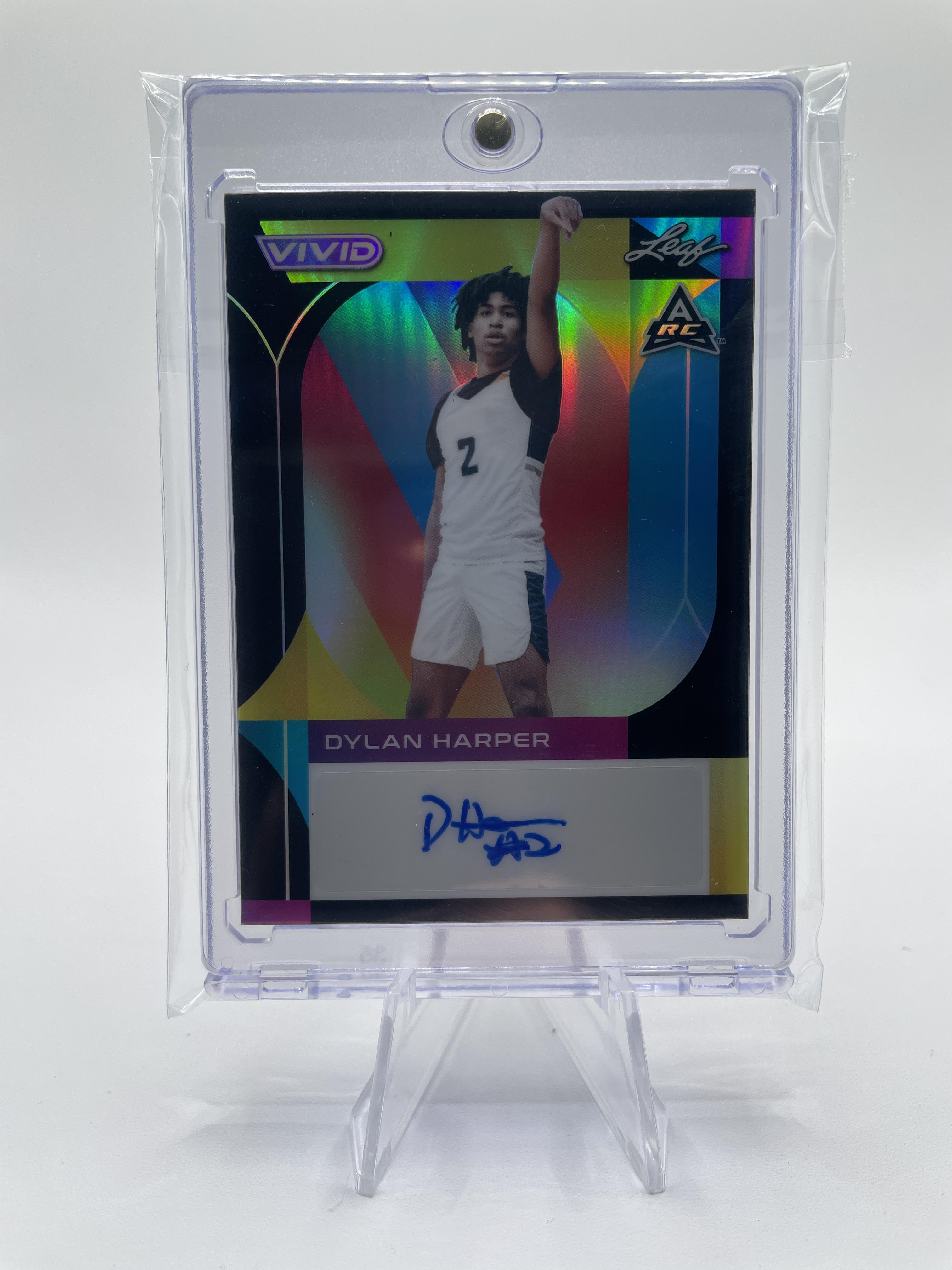 2022-23 Leaf Vivid Dylan Harper Black Prizm Rookie Auto /20