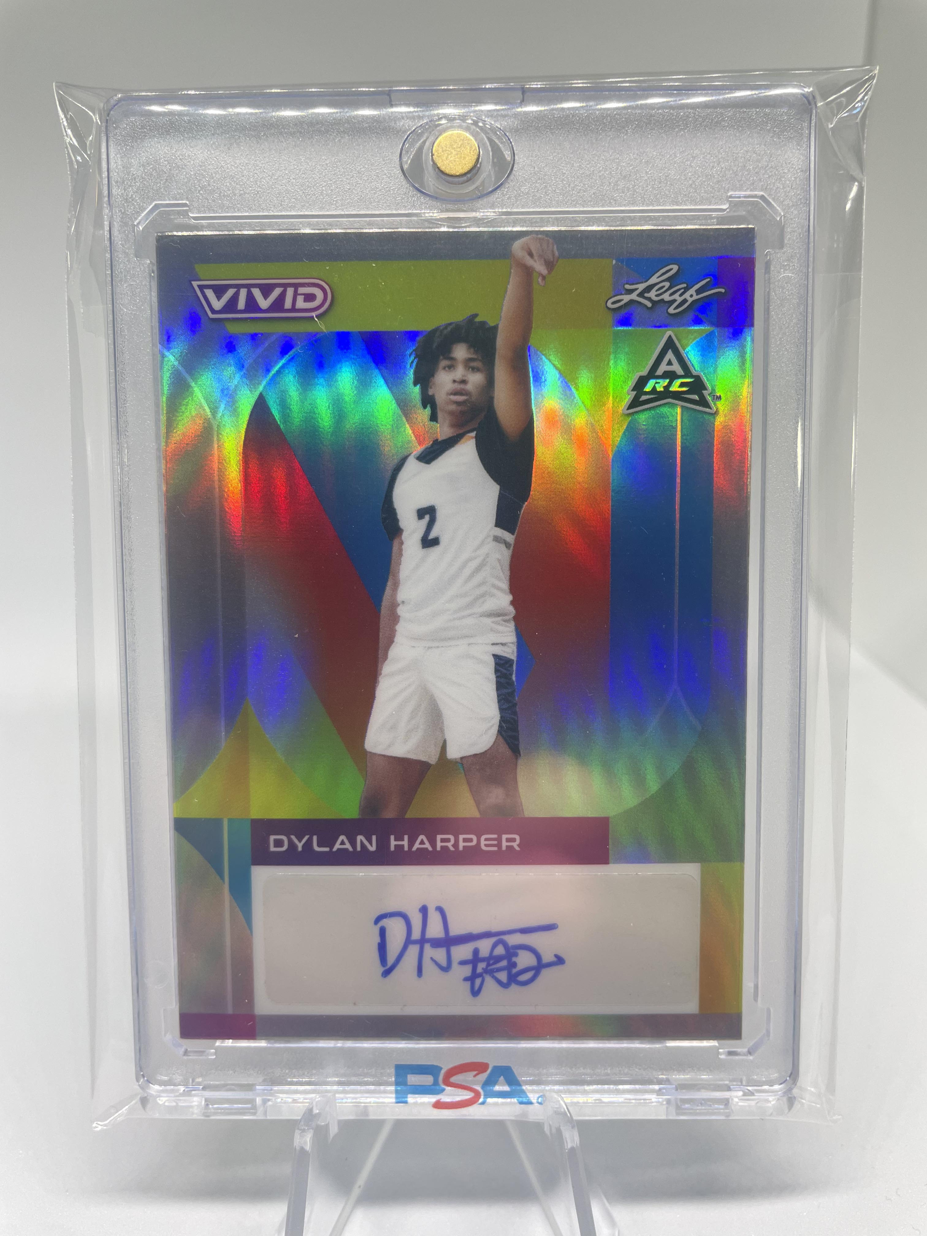 2022-23 Leaf Vivid Dylan Harper Grey Prizm Rookie Auto /40