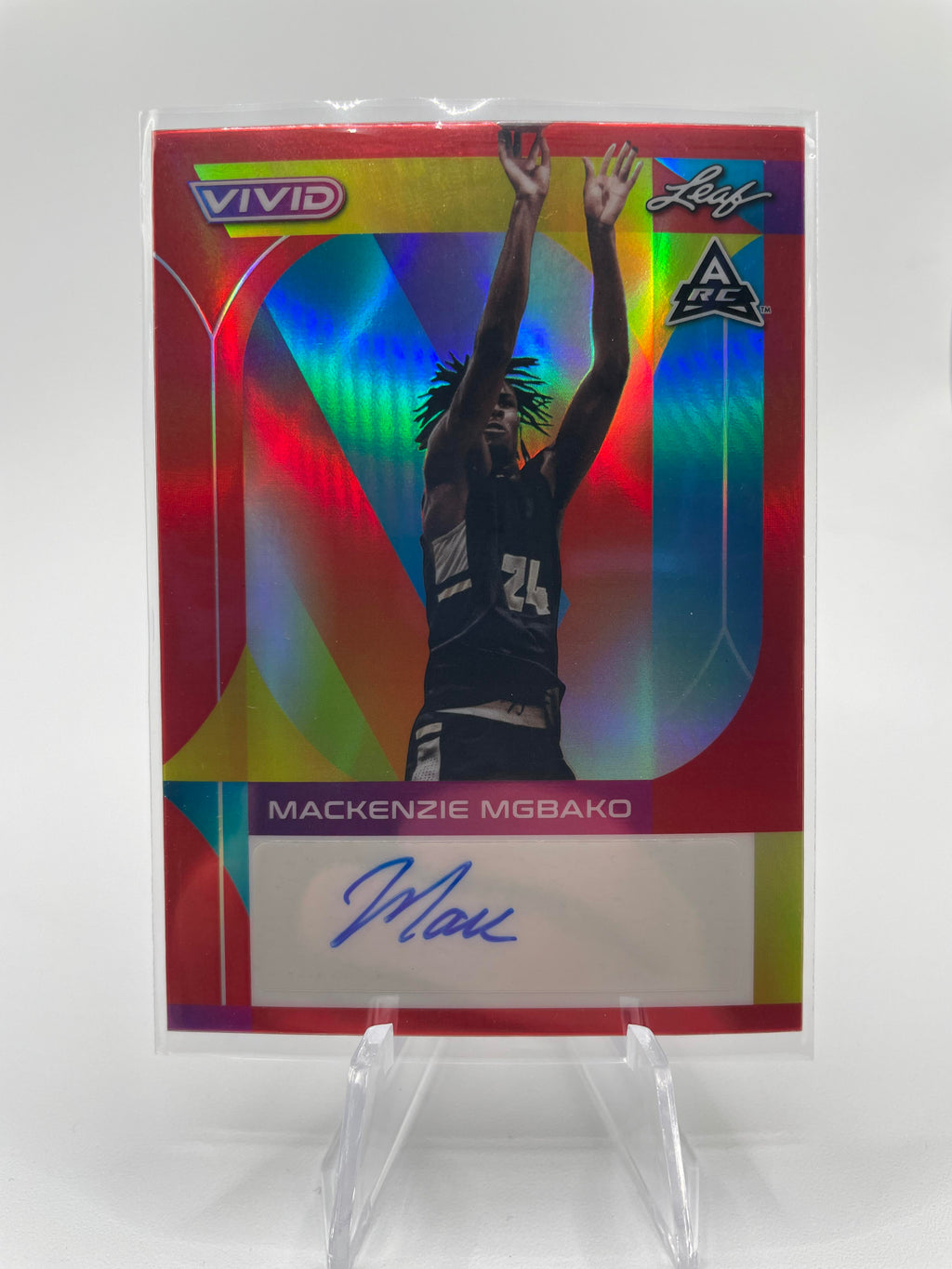 2022-23 Leaf Vivid Mackenzie Mgbako Jean Montero Green Prizm Auto /15 Black /20