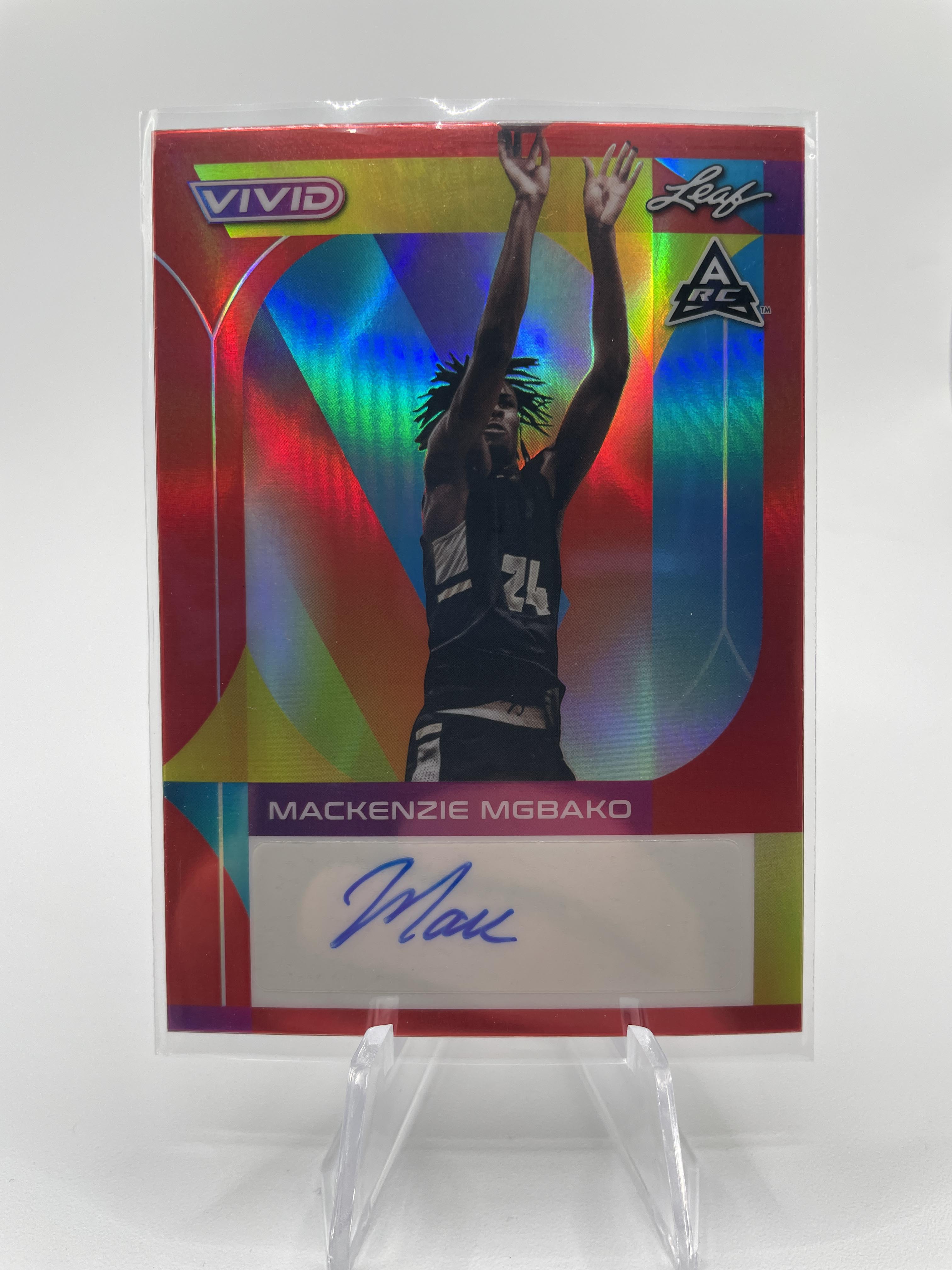 2022-23 Leaf Vivid Mackenzie Mgbako Jean Montero Green Prizm Auto /15 Black /20