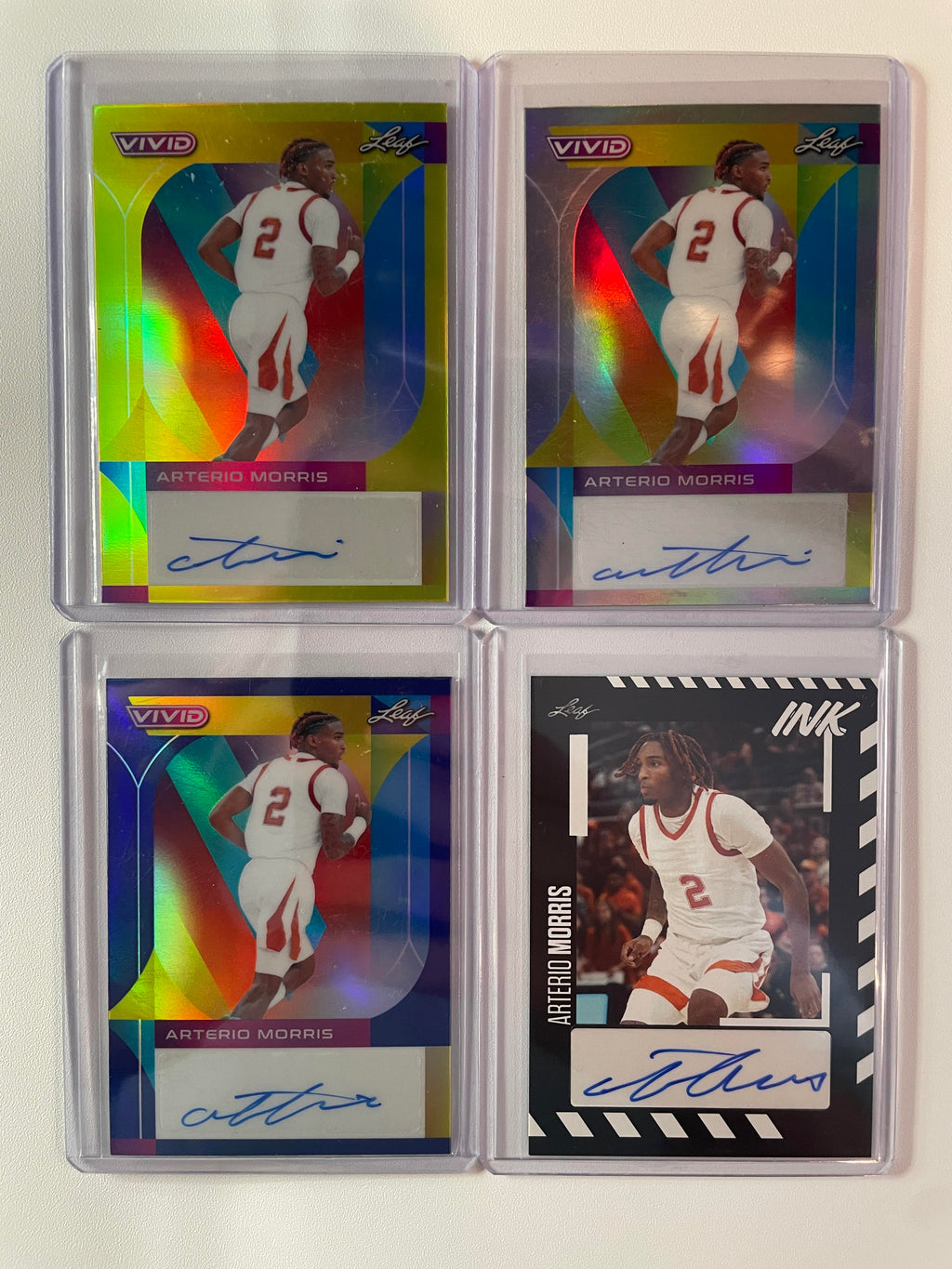 2022-23 Leaf Vivid + Ink Arterio Morris Refractor Auto Set (x4) /30 /40 & /50