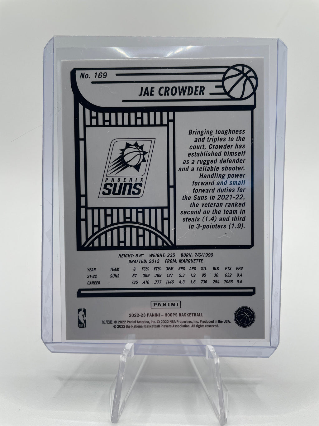 2022-23 NBA Hoops Jae Crowder Orange Pulsar SP /25 #169