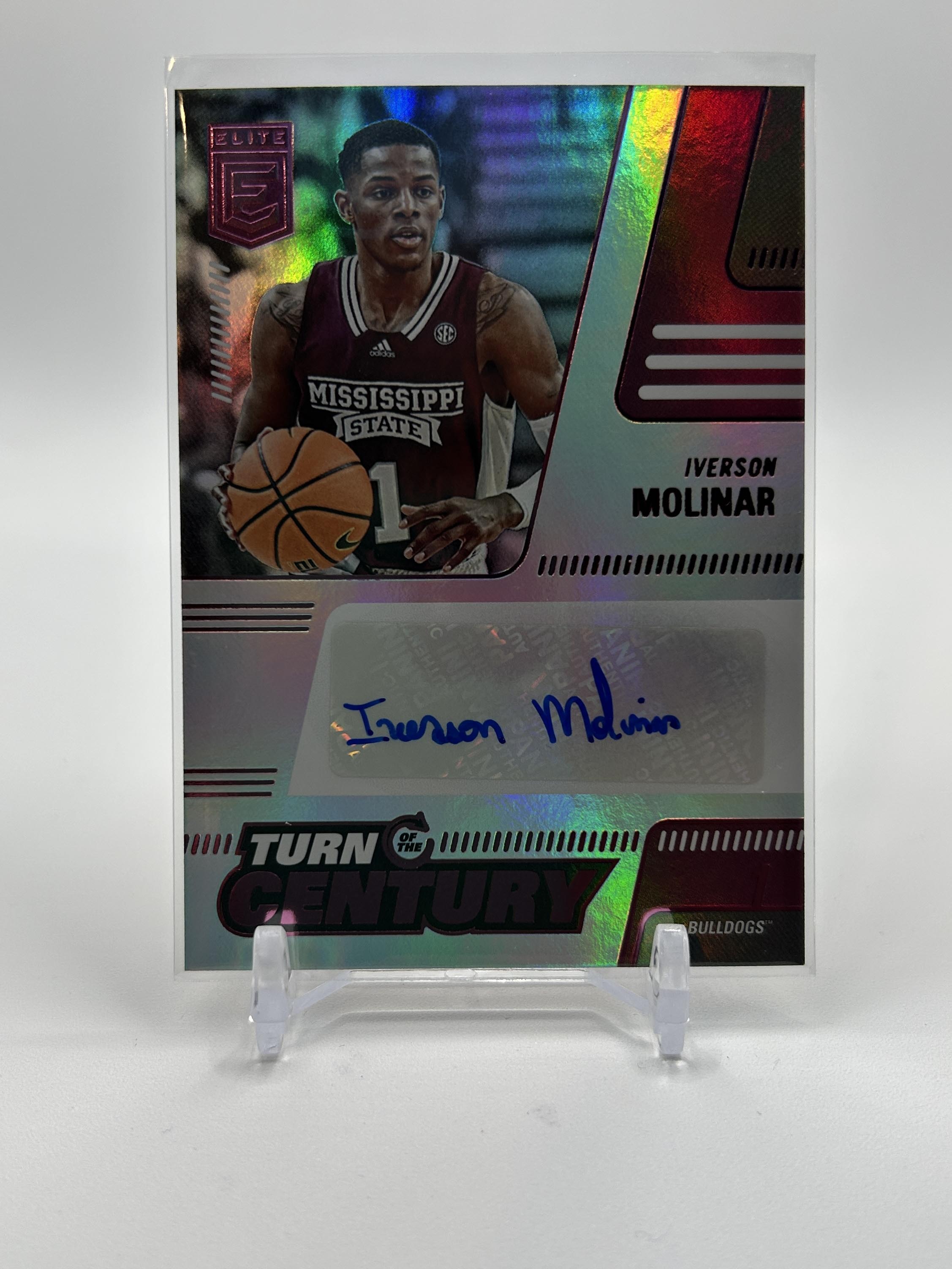 2022-23 Panini Chronicles Draft Iverson Molinar Turn of Century Pink Rookie Auto