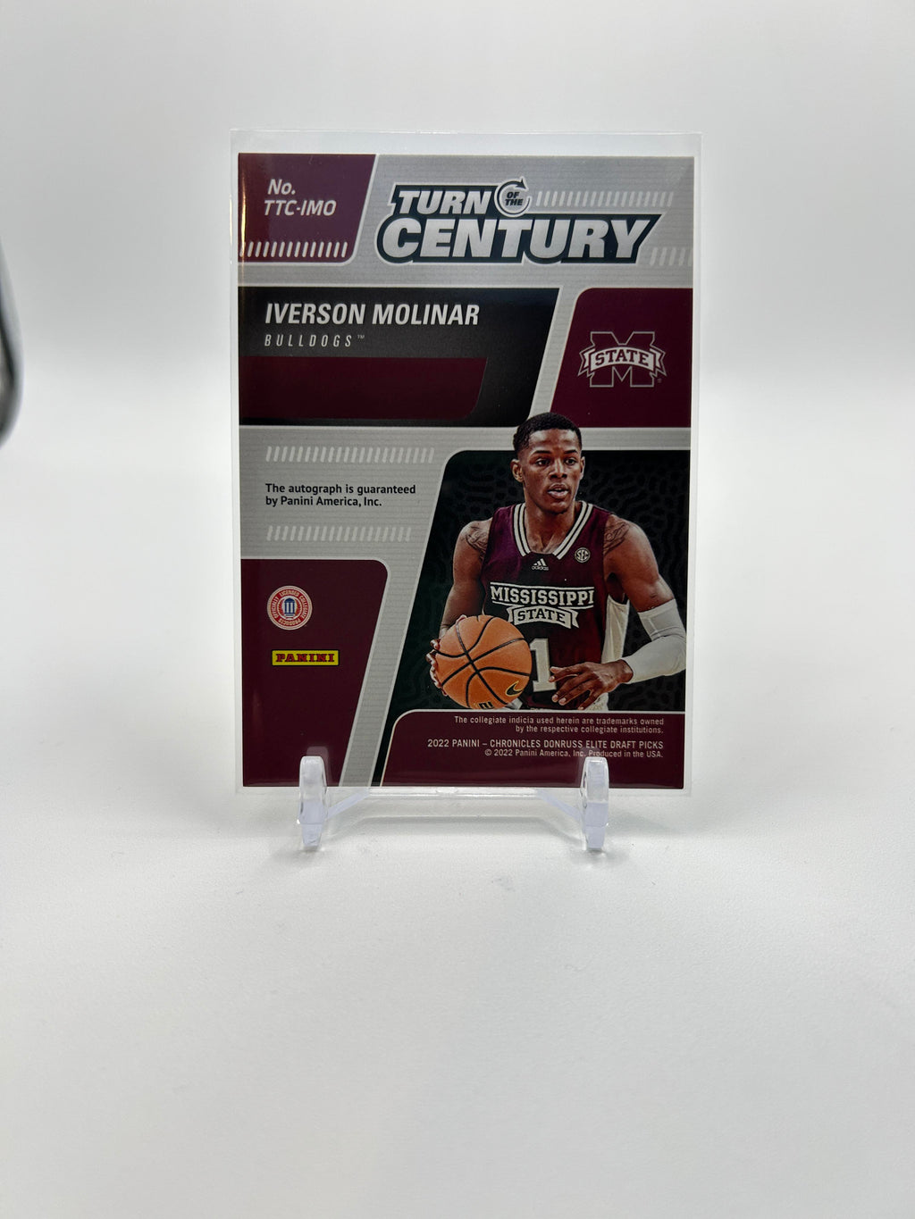 2022-23 Panini Chronicles Draft Iverson Molinar Turn of Century Pink Rookie Auto