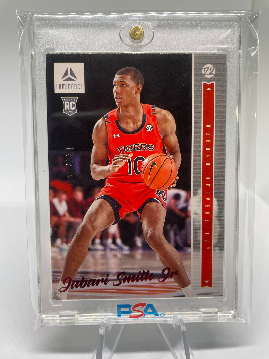 2022-23 Panini Chronicles Draft Jabari Smith Jr Luminance Red Foil Rookie /149