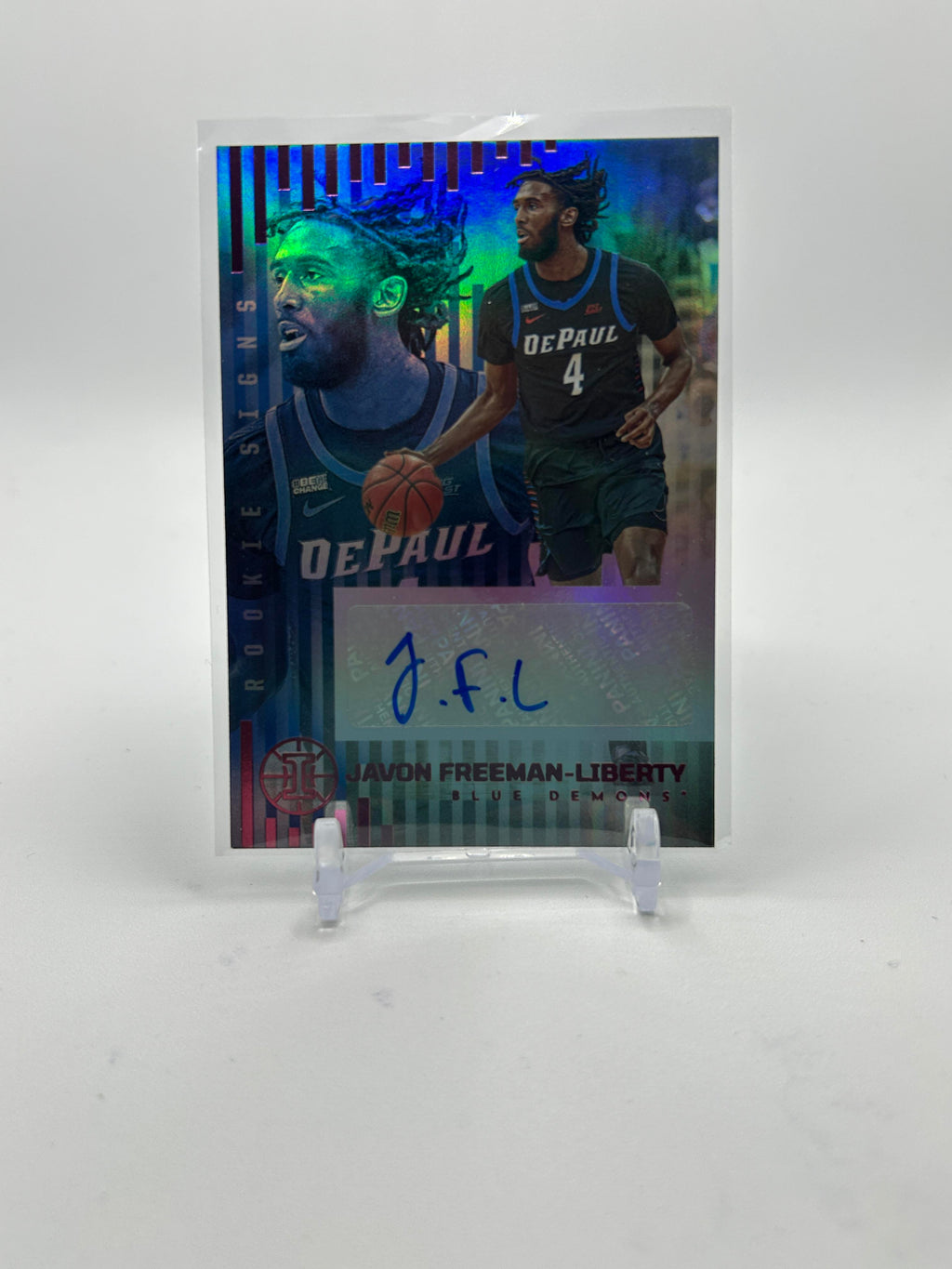 2022-23 Panini Chronicles Draft Javon Freeman-Liberty Illusions Pink Rookie Auto