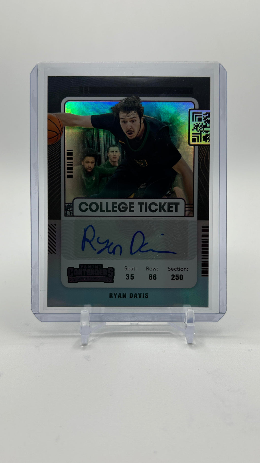 2022-23 Panini Chronicles Draft Picks Ryan Davis College Ticket Rookie Auto