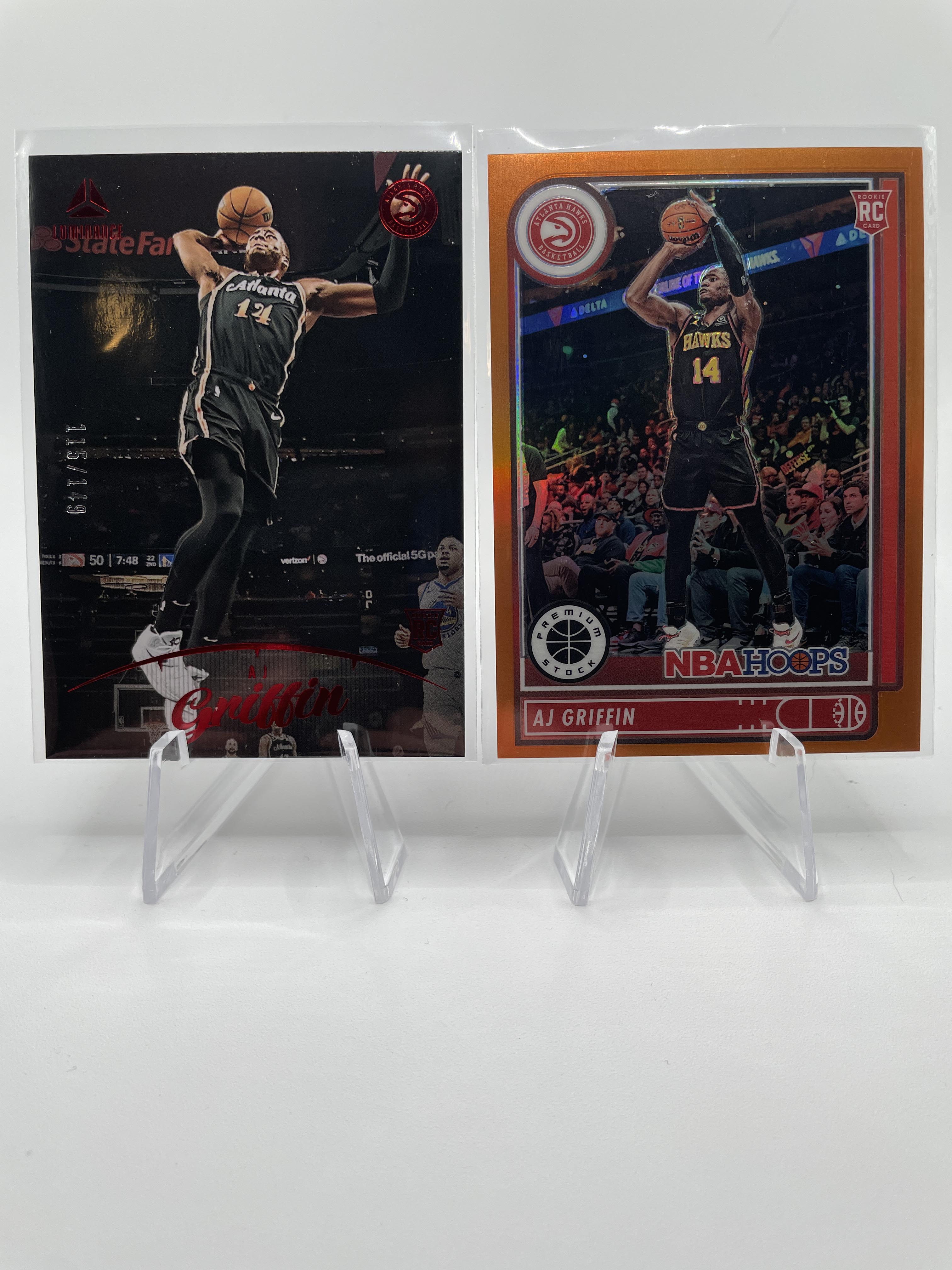 2022-23 Panini Chronicles Hoops AJ Griffin Orange Rookie /75 + Luminance SP /149