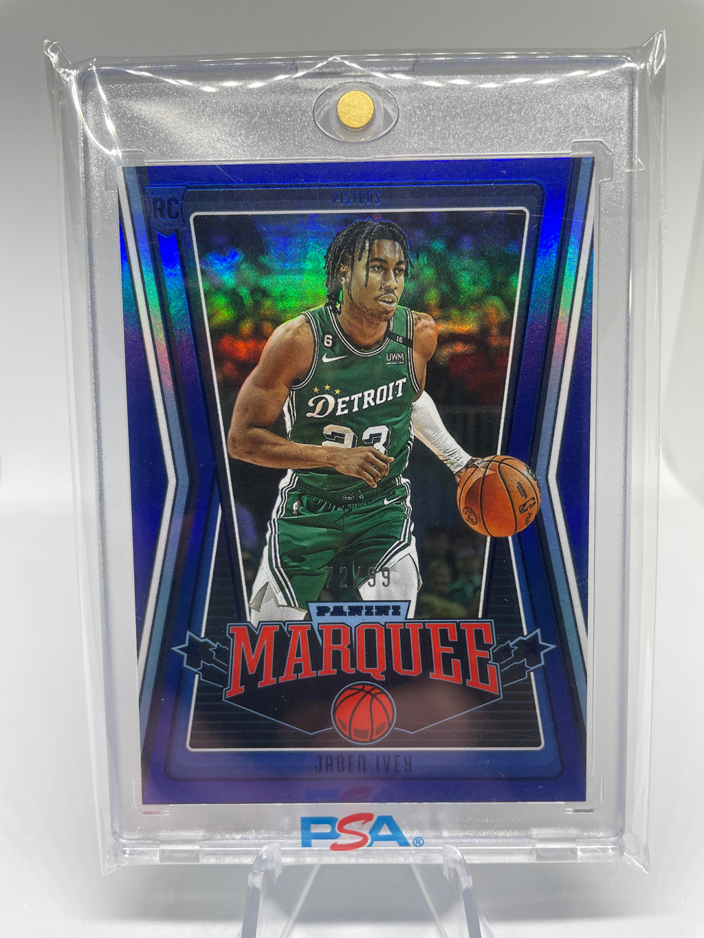 2022-23 Panini Chronicles Jaden Ivey Marquee Blue Foil Rookie SP /99