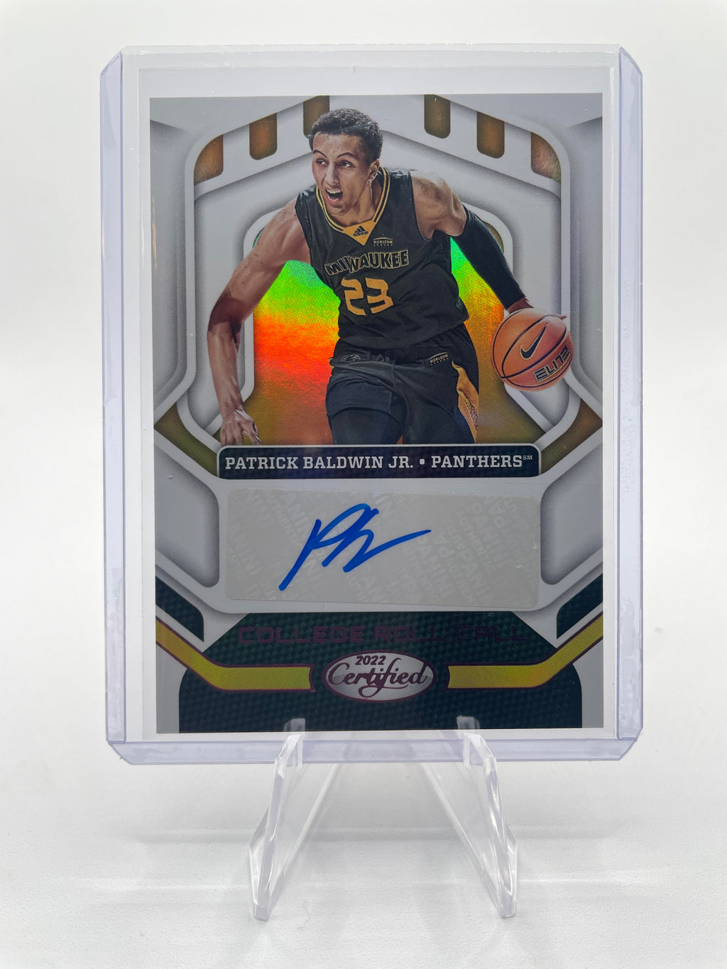 2022-23 Panini Chronicles Patrick Baldwin Jr. Certified Roll Call Pink SP Auto