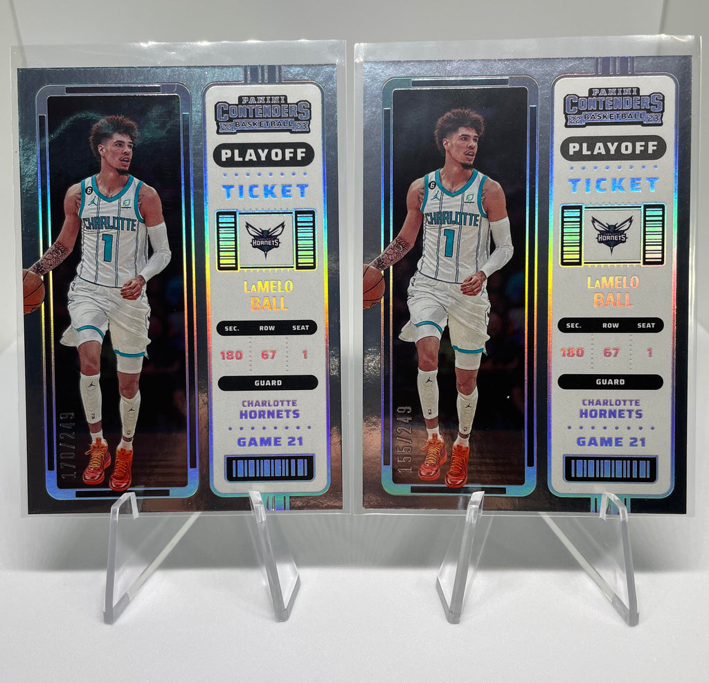 2022-23 Panini Contenders Lamelo Ball Playoff Ticket /249 (Set Of 2 )