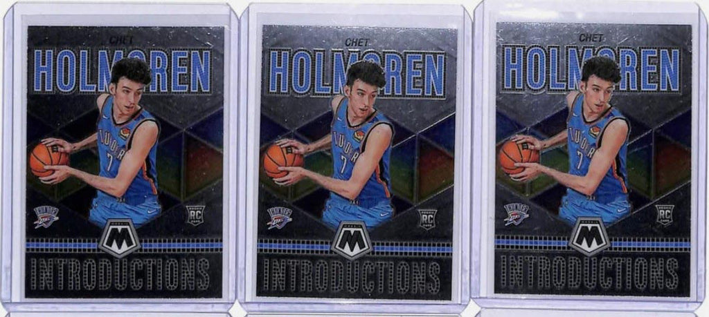 2022-23 Panini Mosaic Chet Holmgren Rookie Introductions Insert SP Set (x3)