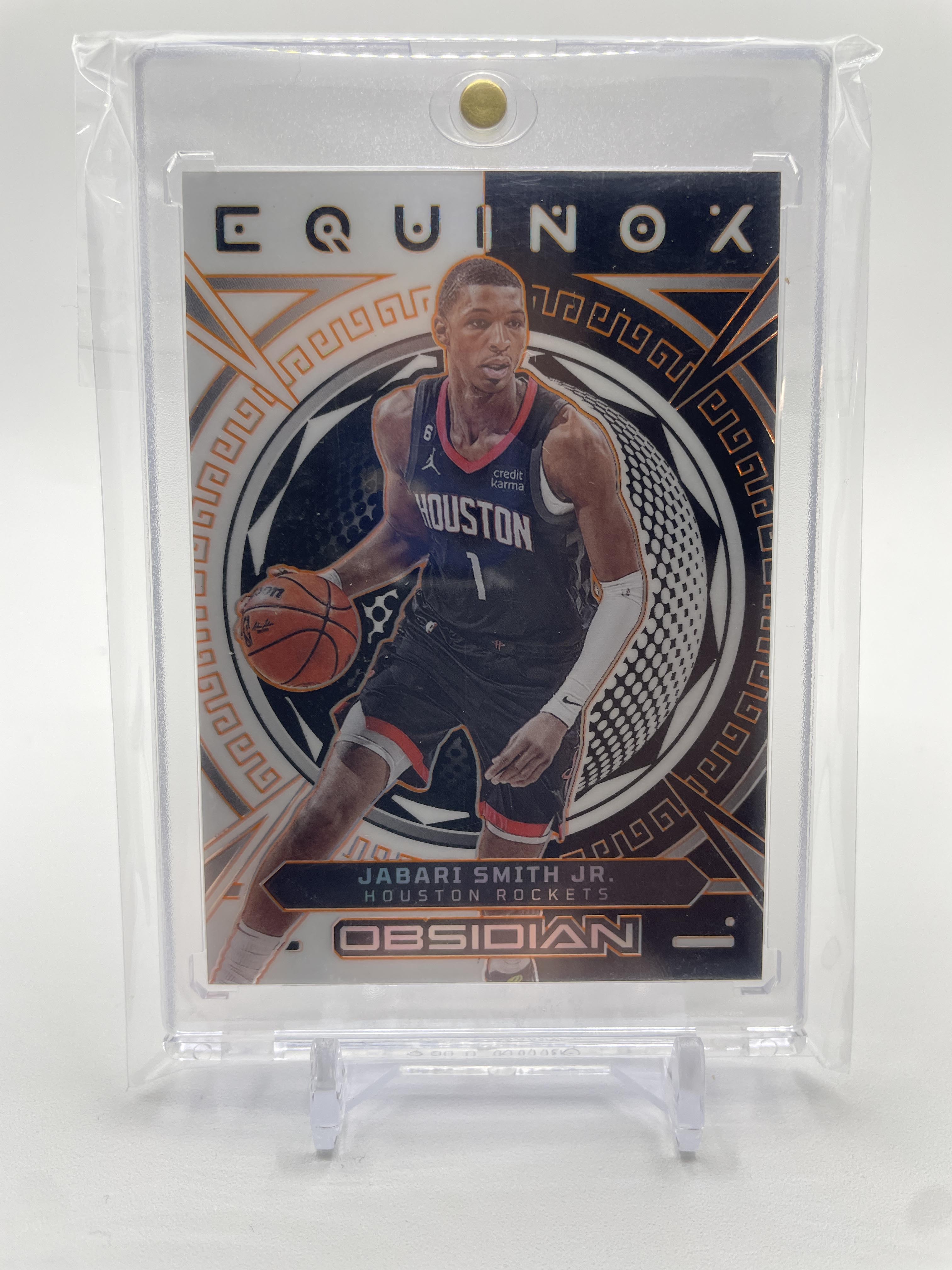 2022-23 Panini Obsidian Jabari Smith Jr. Equinox Electric Etch Orange Rookie /25