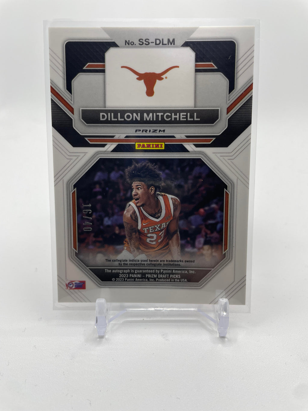 2022-23 Panini Prizm Draft Dillon Mitchell Sensational Choice Red Prizm Auto /40