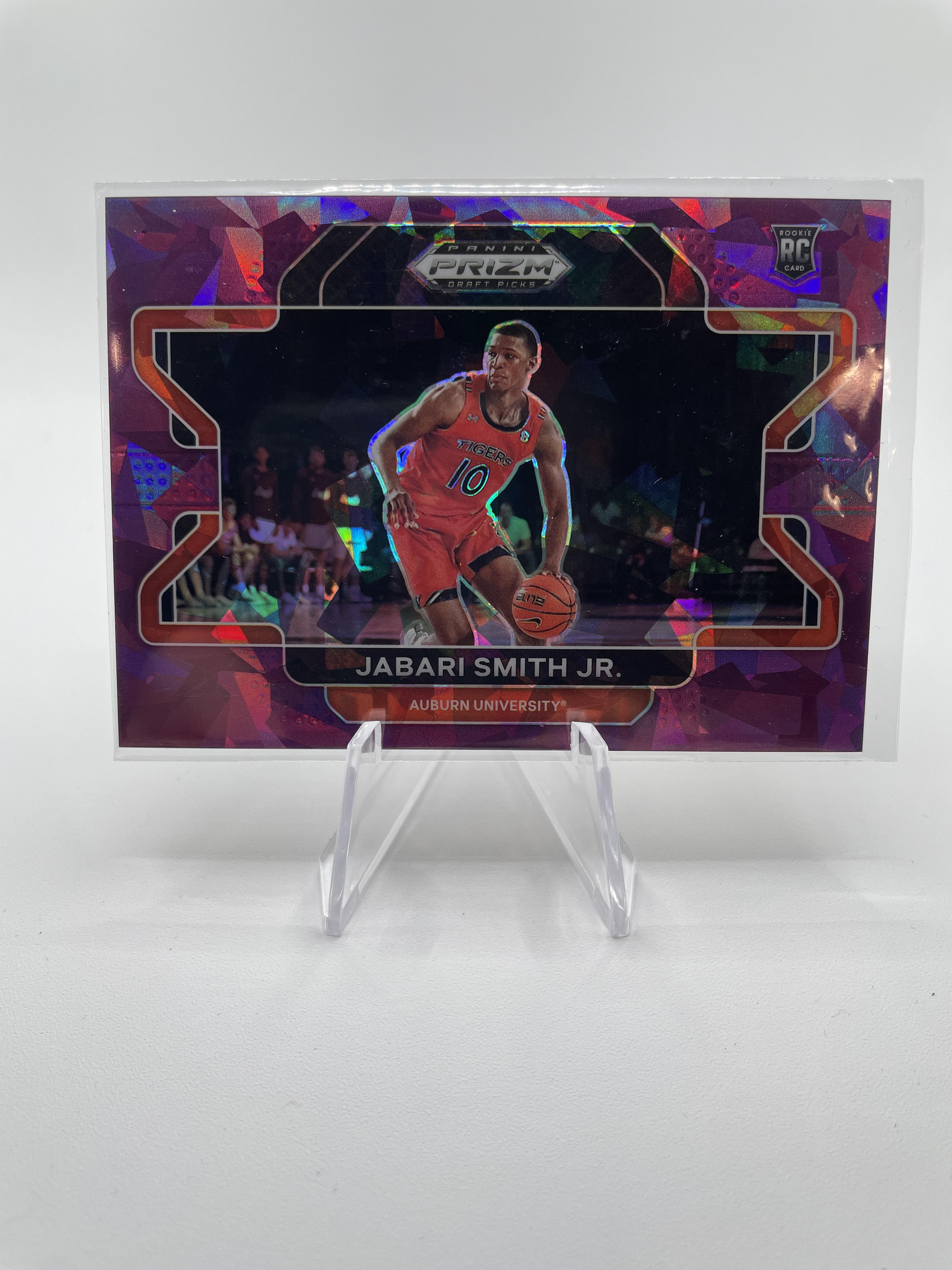2022-23 Panini Prizm Draft Pick Jabari Smith Jr Purple Ice Variation Rookie /149