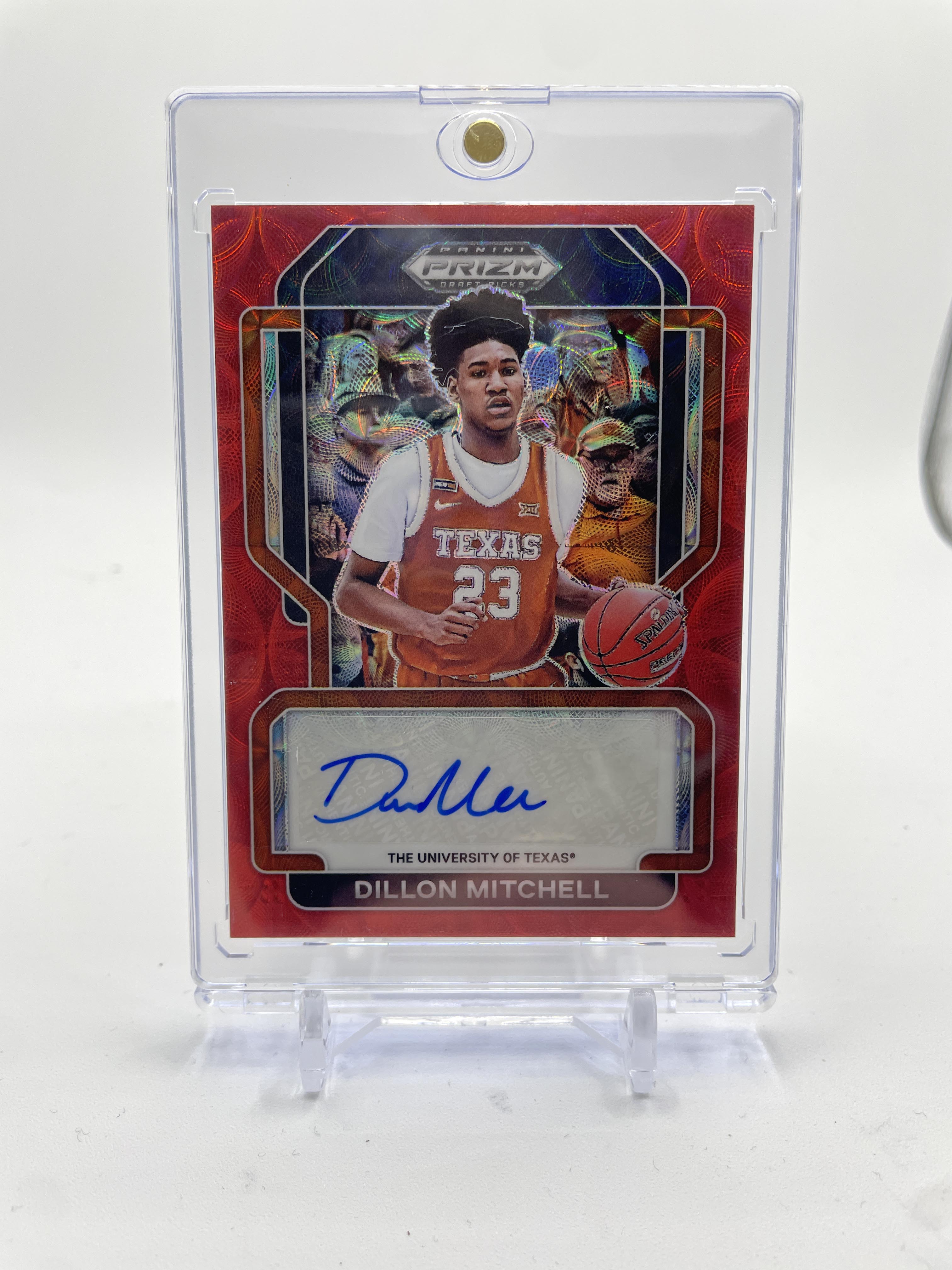 2022-23 Panini Prizm Draft Picks Dillon Mitchell Choice Red Prizm Auto /88