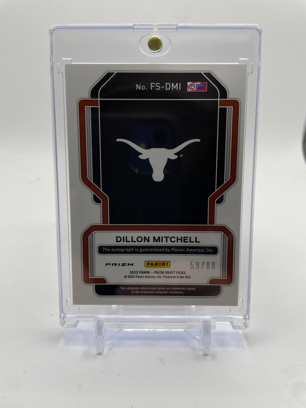 2022-23 Panini Prizm Draft Picks Dillon Mitchell Choice Red Prizm Auto /88