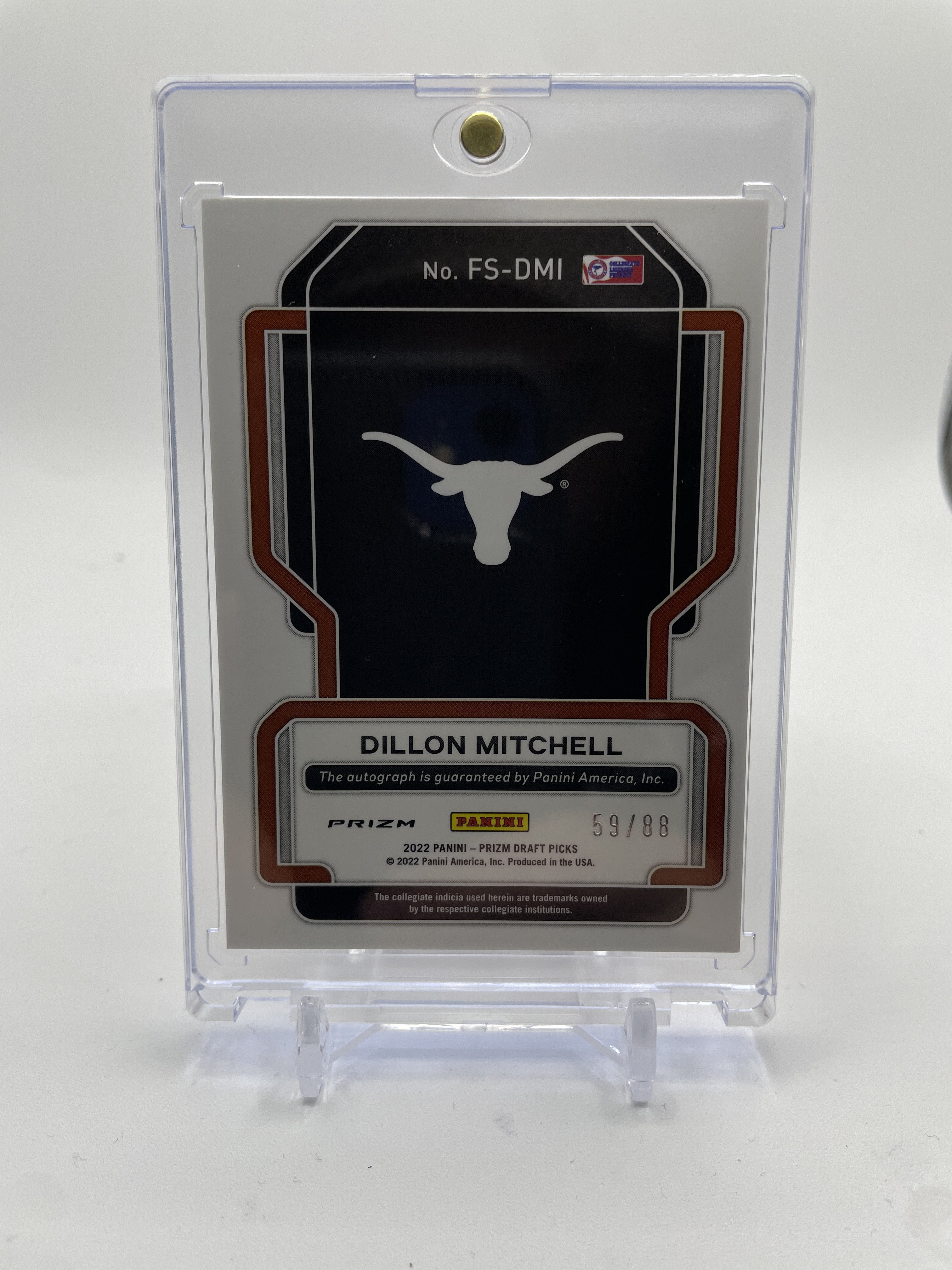 2022-23 Panini Prizm Draft Picks Dillon Mitchell Choice Red Prizm Auto /88