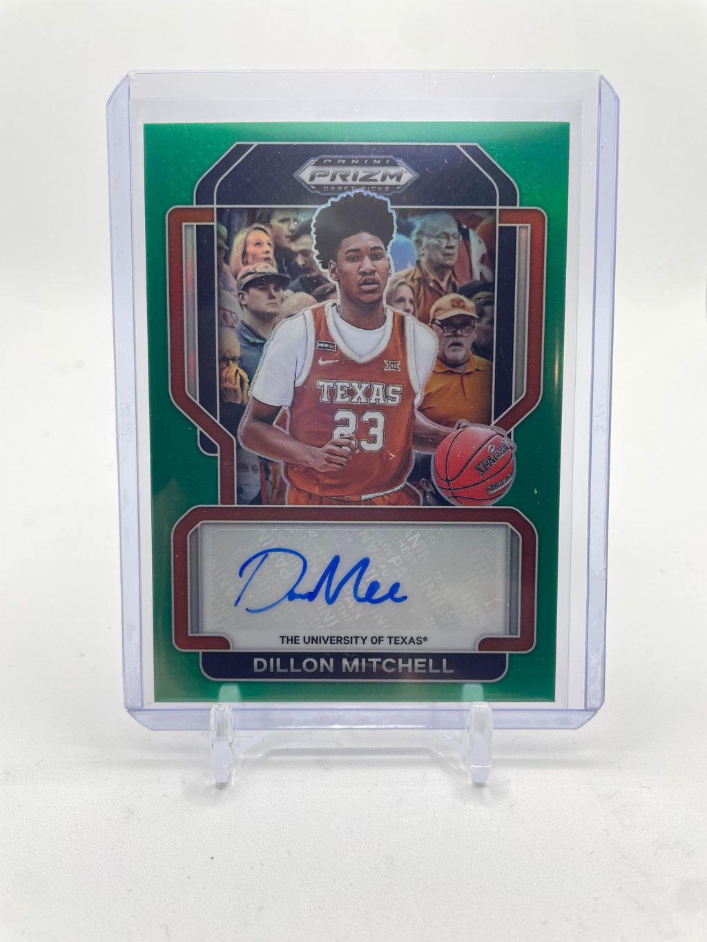 2022-23 Panini Prizm Draft Picks Dillon Mitchell Freshman Green Prizm Auto