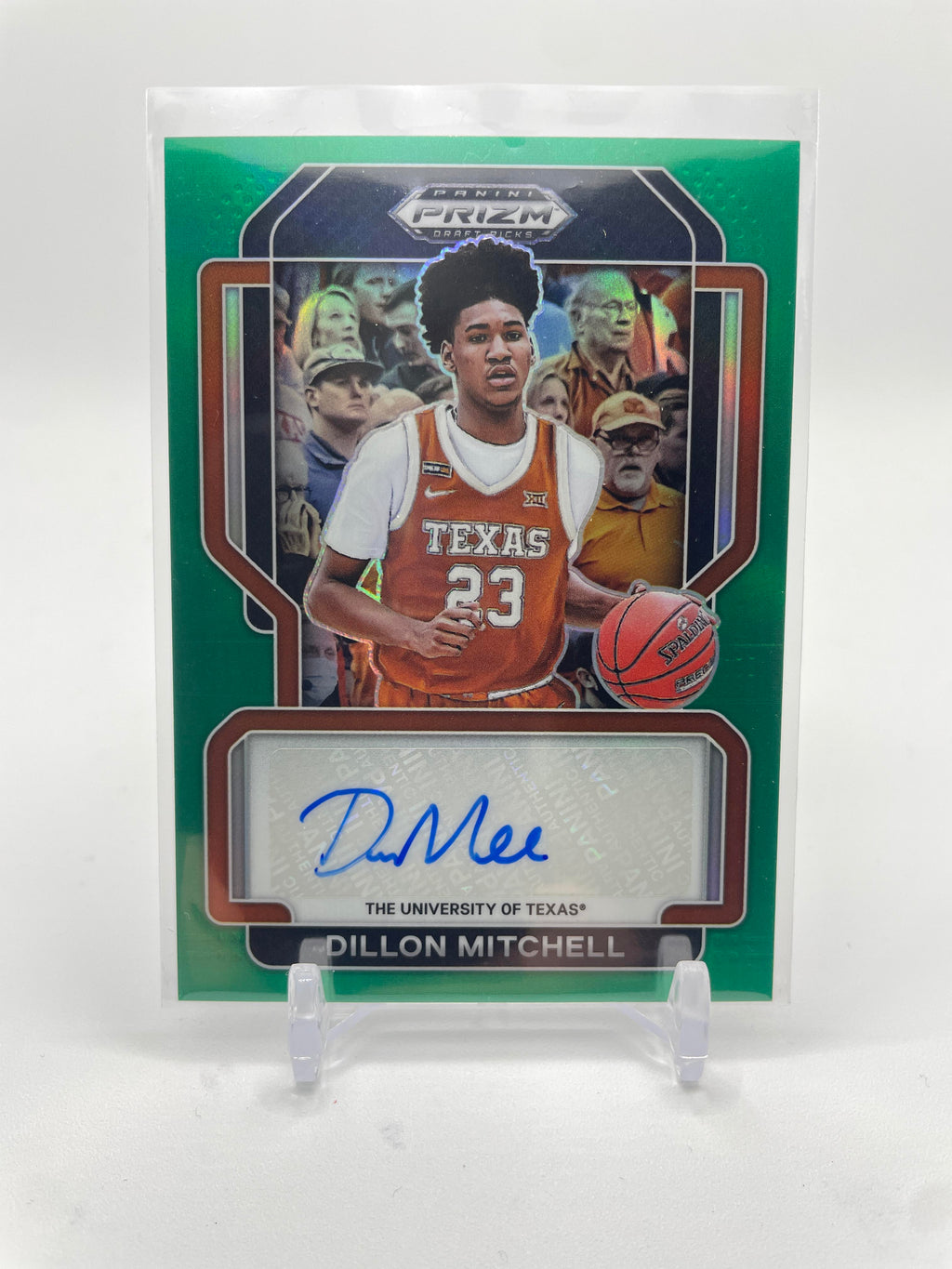 2022-23 Panini Prizm Draft Picks Dillon Mitchell Green Prizm Auto