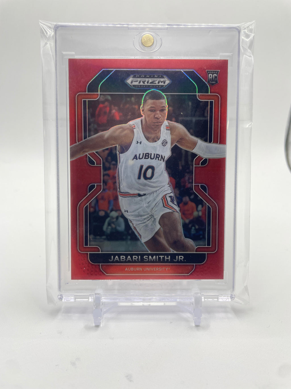 2022-23 Panini Prizm Draft Picks Jabari Smith Jr. Red Prizm Rookie /299 #50