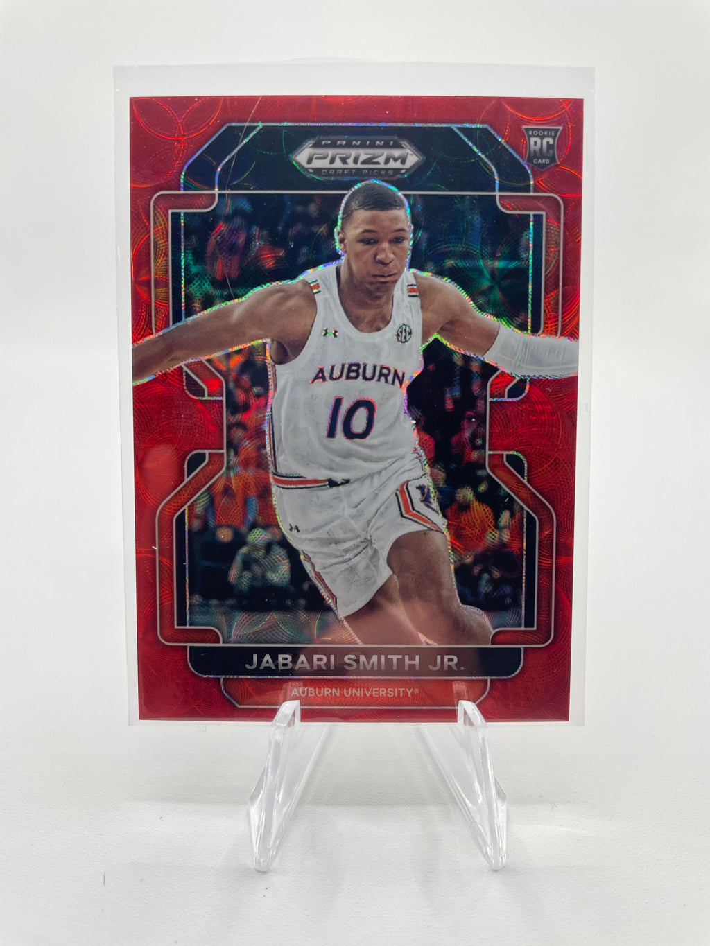 2022-23 Panini Prizm Draft Picks Jabari Smith Jr Red Choice Prizm Rookie /88