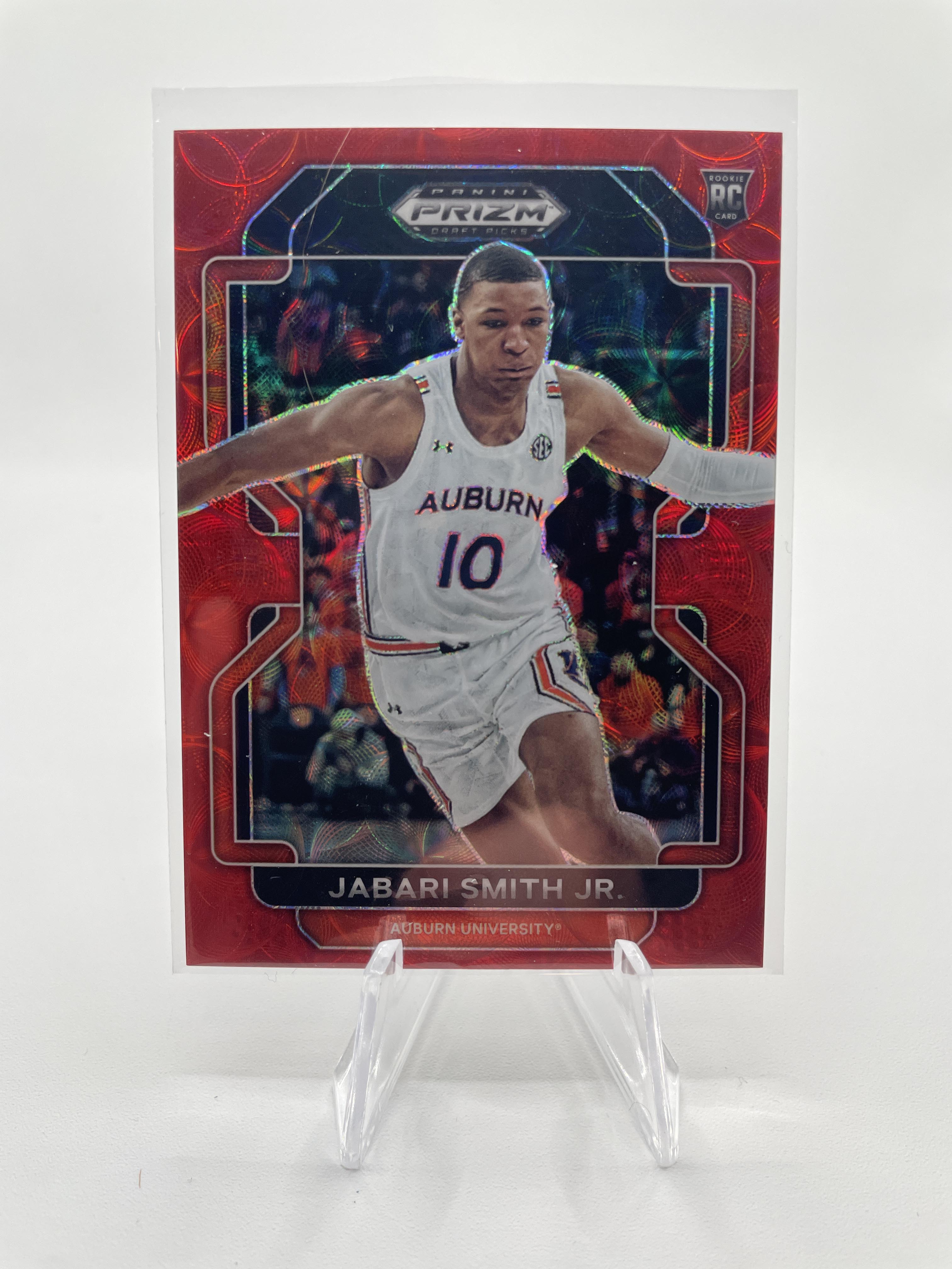 2022-23 Panini Prizm Draft Picks Jabari Smith Jr Red Choice Prizm Rookie /88