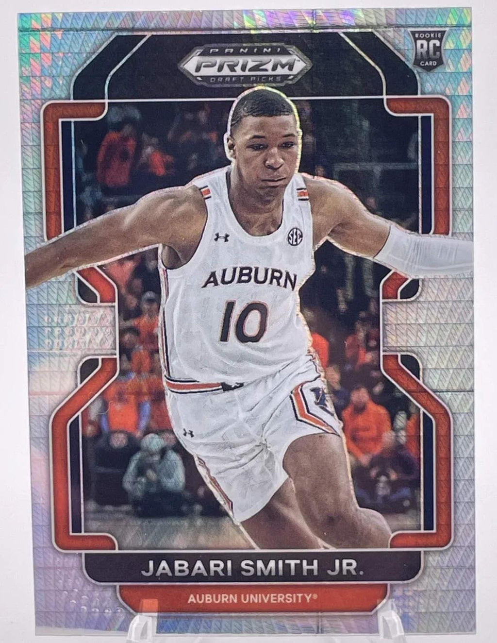 2022-23 Panini Prizm Draft Picks Jabari Smith Jr Silver Prizm Rookie #50