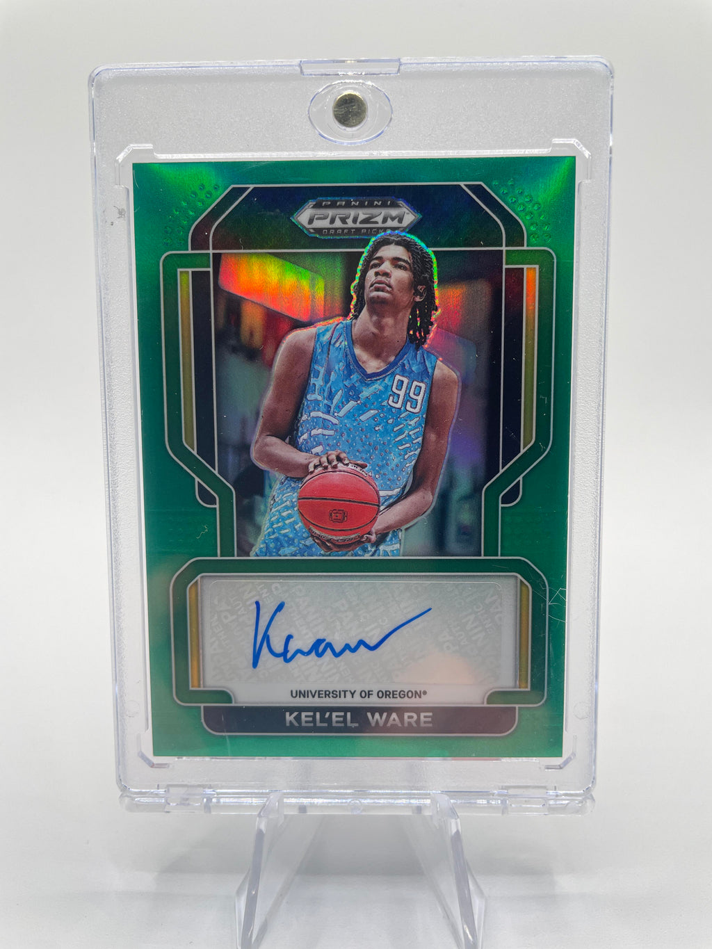 2022-23 Panini Prizm Draft Picks Kel'El Ware Green Prizm Rookie Auto #FS-KEL