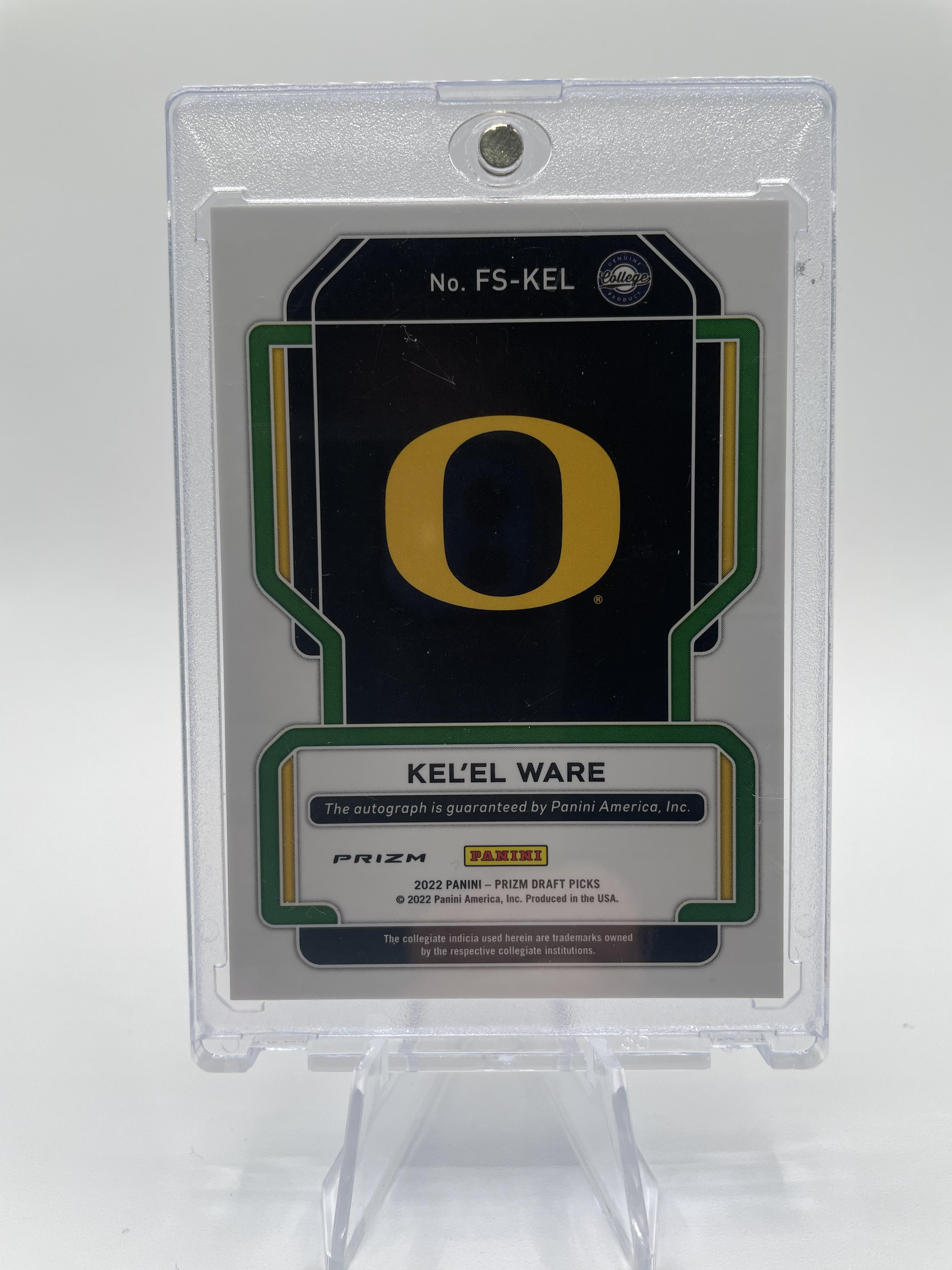2022-23 Panini Prizm Draft Picks Kel'El Ware Green Prizm Rookie Auto #FS-KEL