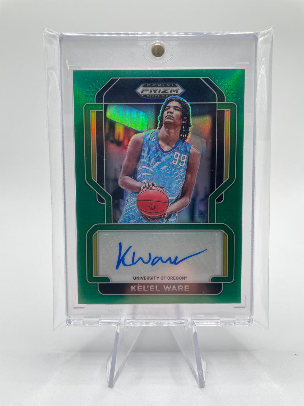 2022-23 Panini Prizm Draft Picks Kel'El Ware Green Prizm Rookie Auto #FS-KEL