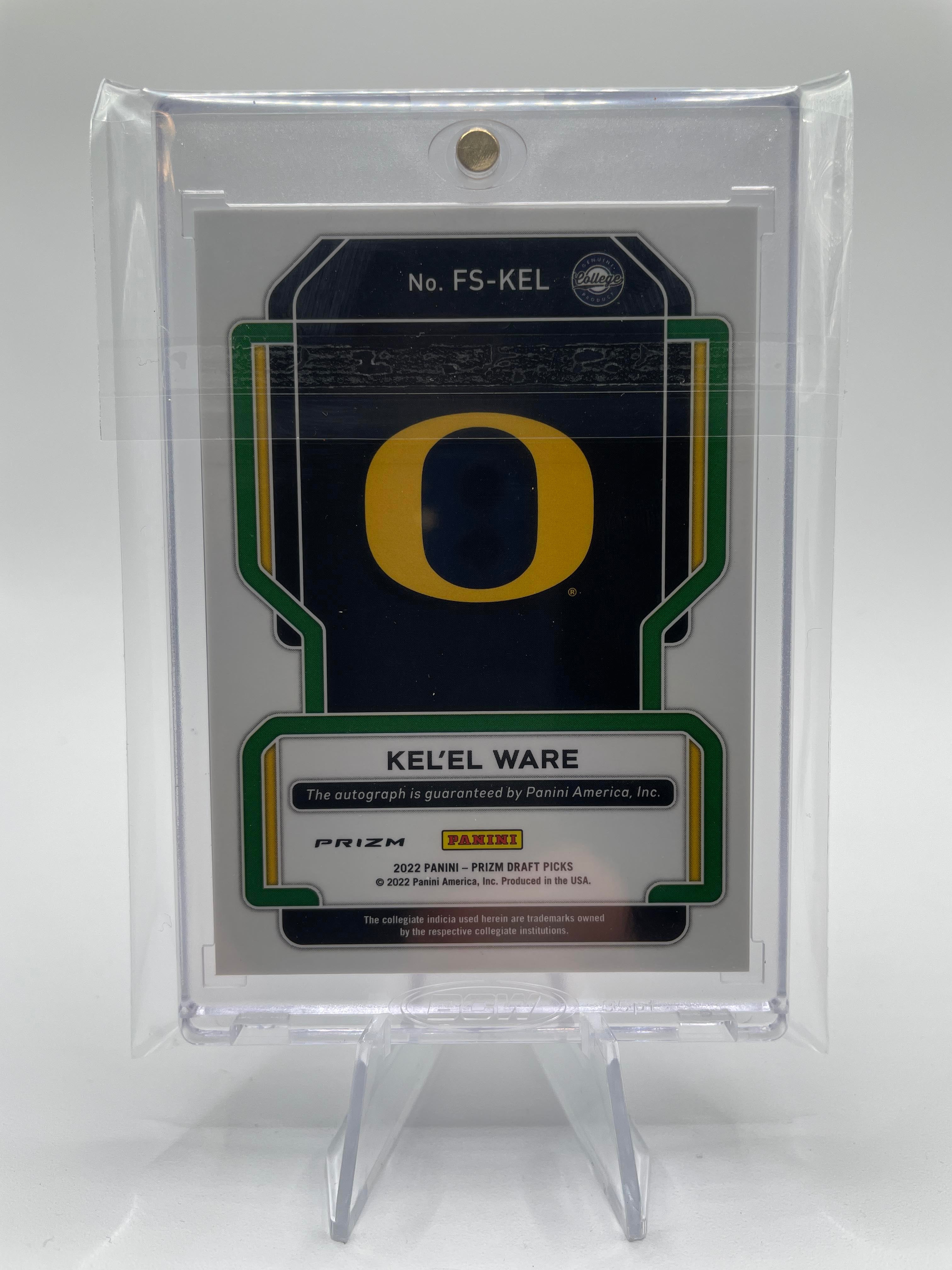 2022-23 Panini Prizm Draft Picks Kel'El Ware Green Prizm Rookie Auto #FS-KEL