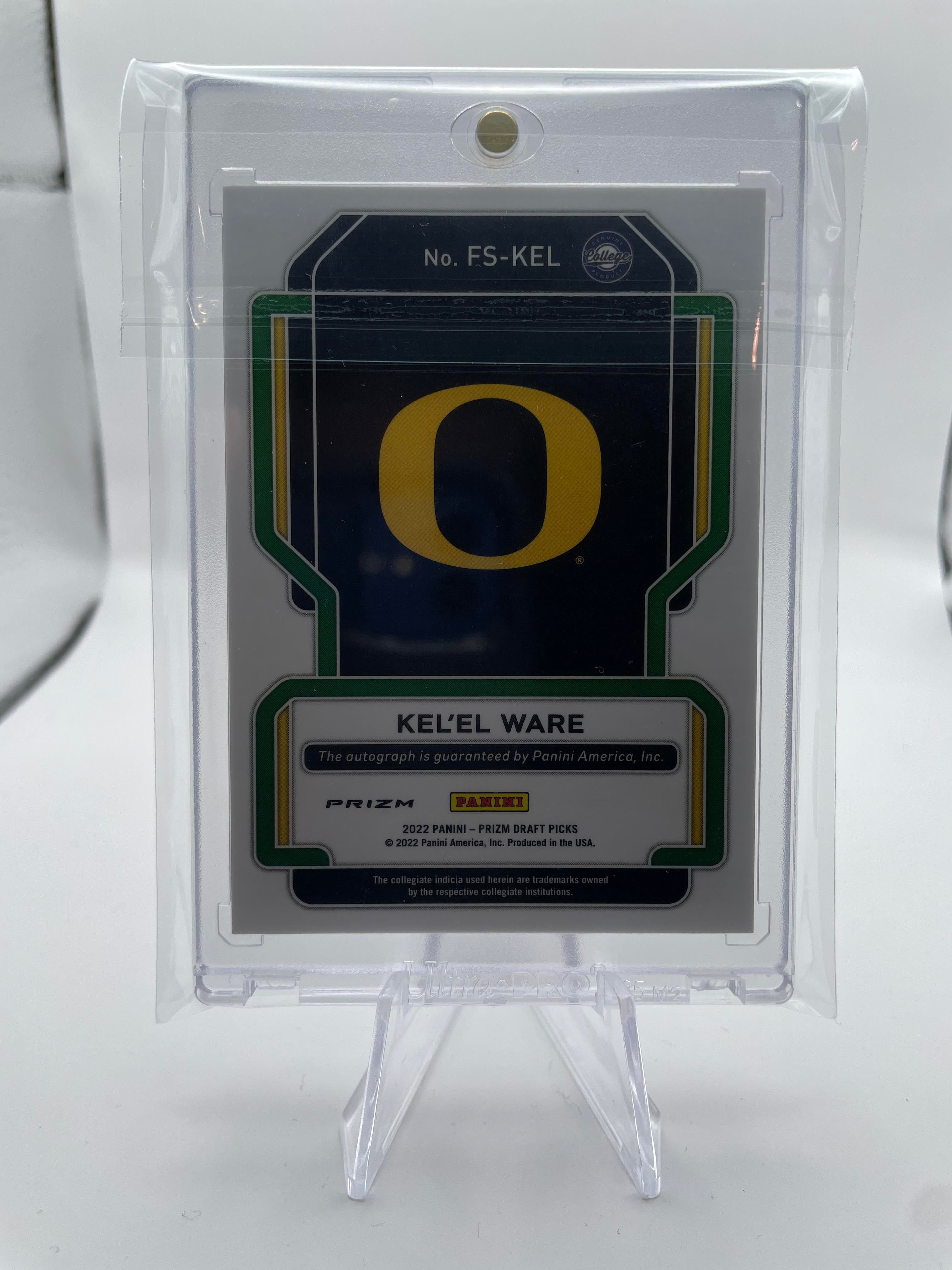 2022-23 Panini Prizm Draft Picks Kel'El Ware Green Prizm Rookie Auto #FS-KEL