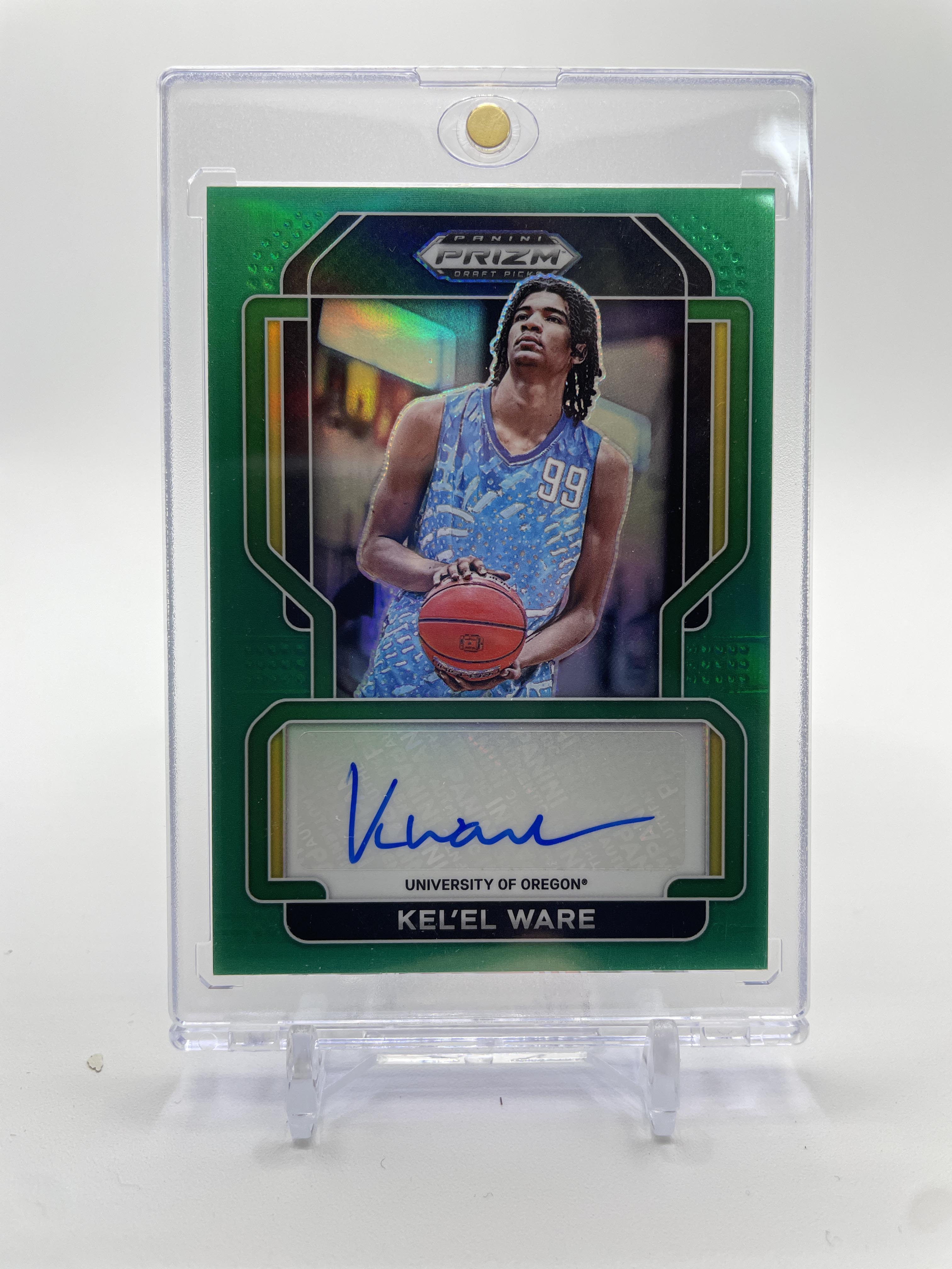 2022-23 Panini Prizm Draft Picks Kel'El Ware Green Prizm Rookie Auto #FS-KEL