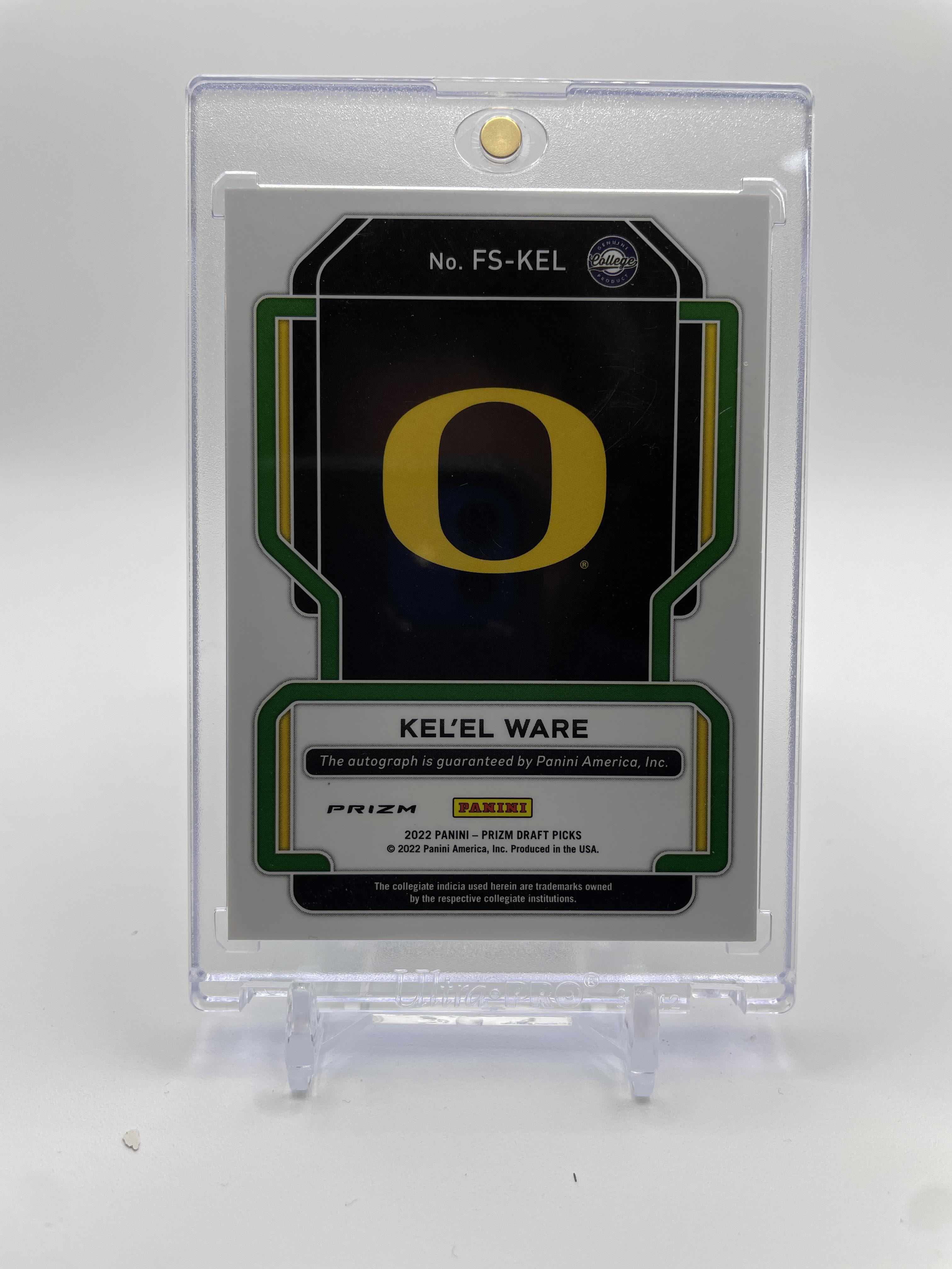 2022-23 Panini Prizm Draft Picks Kel'El Ware Green Prizm Rookie Auto #FS-KEL